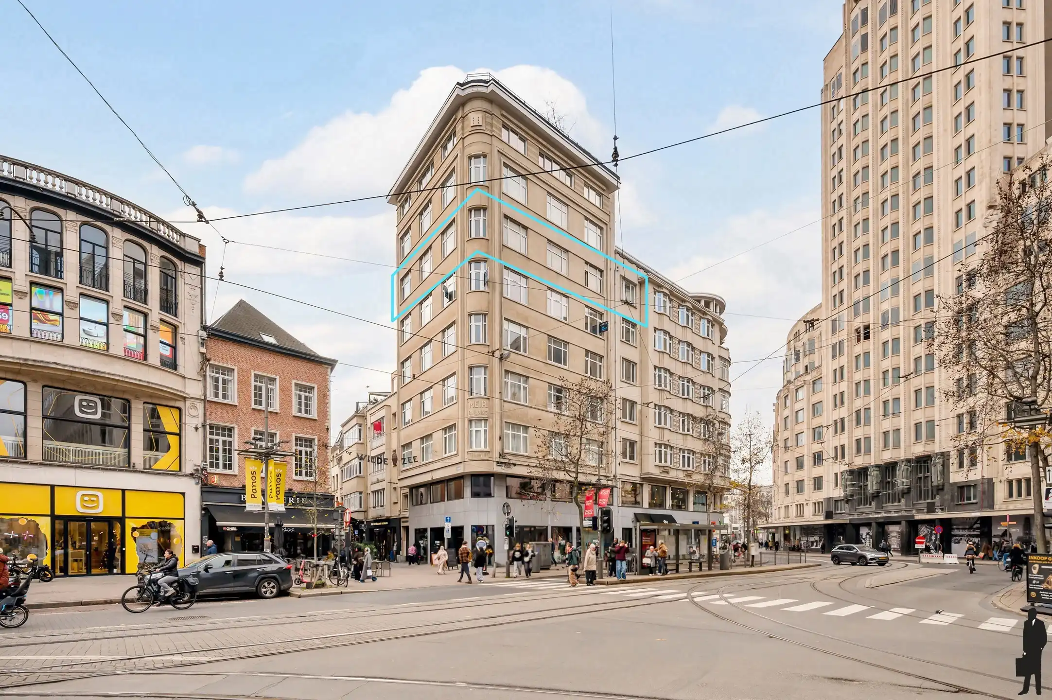 Ruim art deco appartement aan de Meirbrug foto {{pictureIndex}}