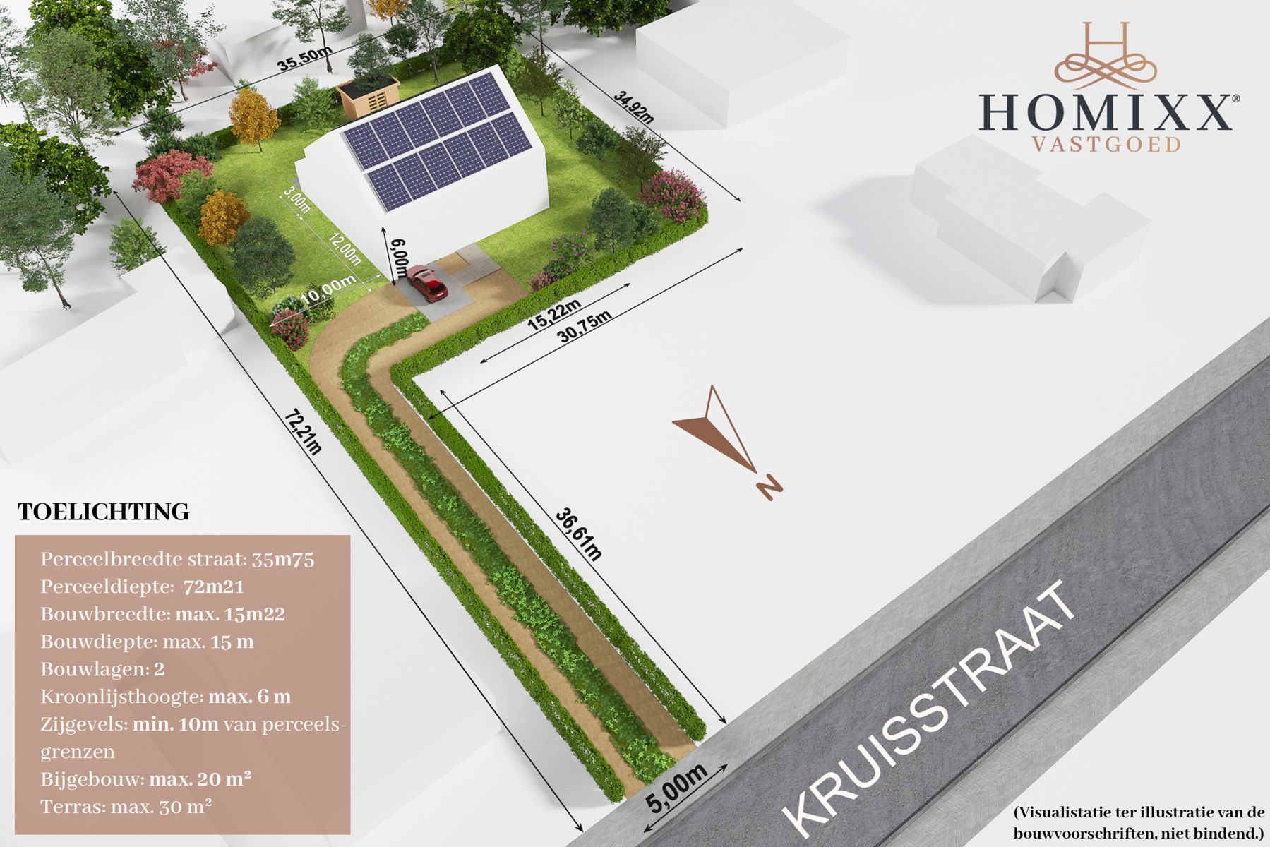 Zuidgerichte bouwgrond in tweede bouwlijn foto {{pictureIndex}}