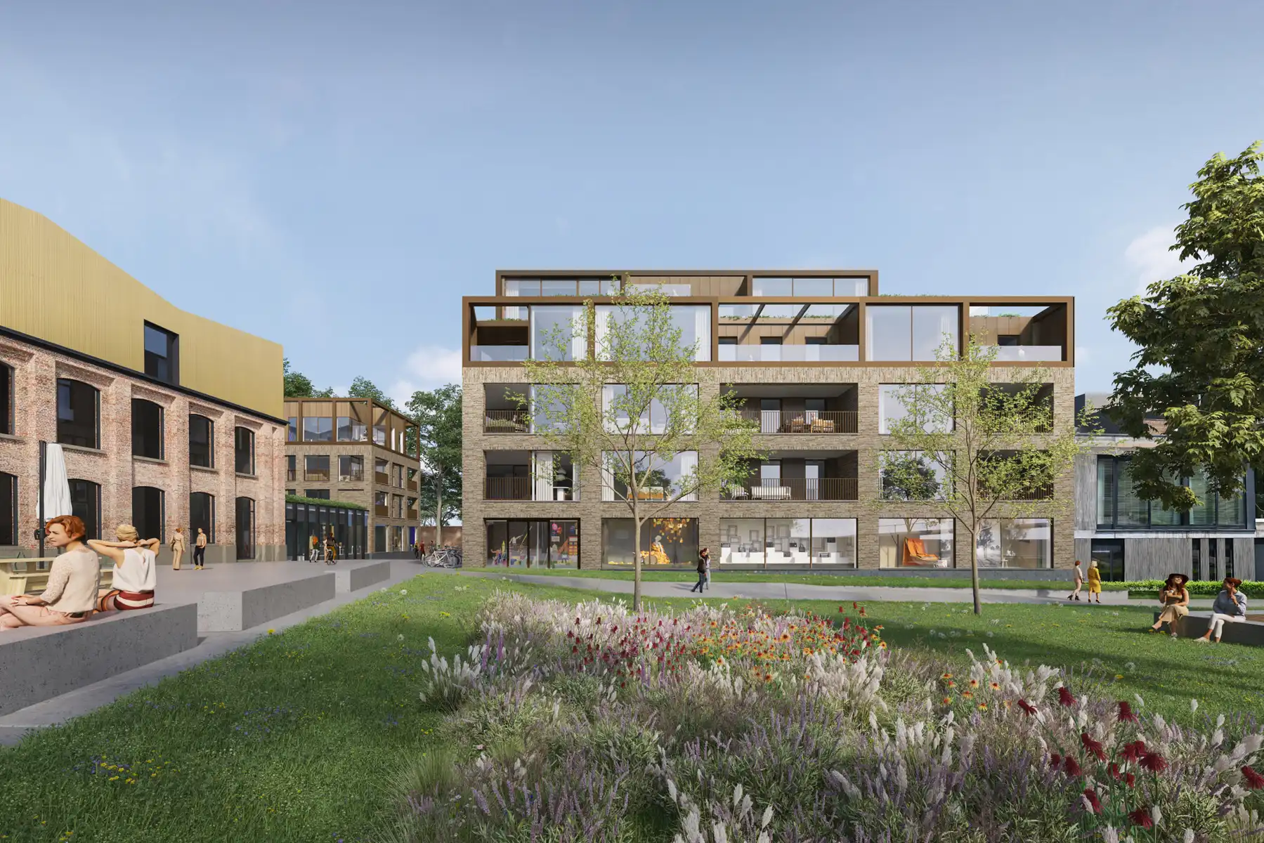 Stijlvolle nieuwbouwappartementen vlakbij de Leieboorden foto {{pictureIndex}}