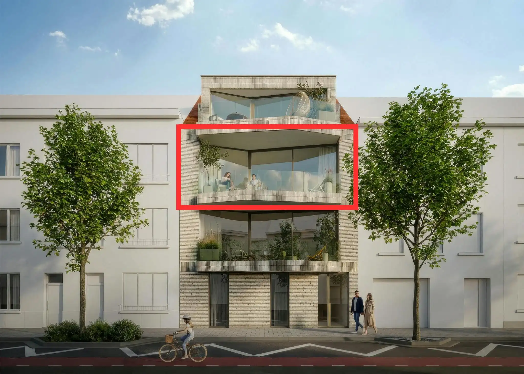 Nieuwbouw 2 slaapkamer appartement te Heist foto {{pictureIndex}}