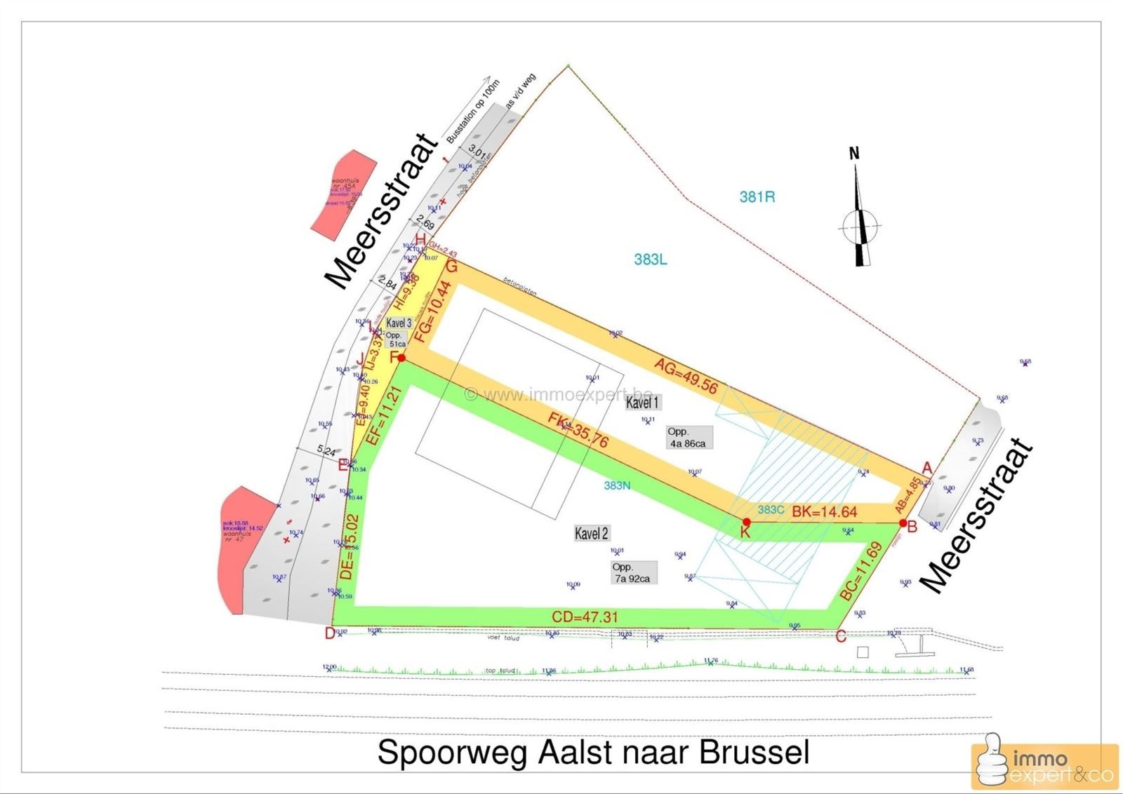 TERNAT: Bouwgrond voor halfopen bebouwing van 7a 92ca foto 2