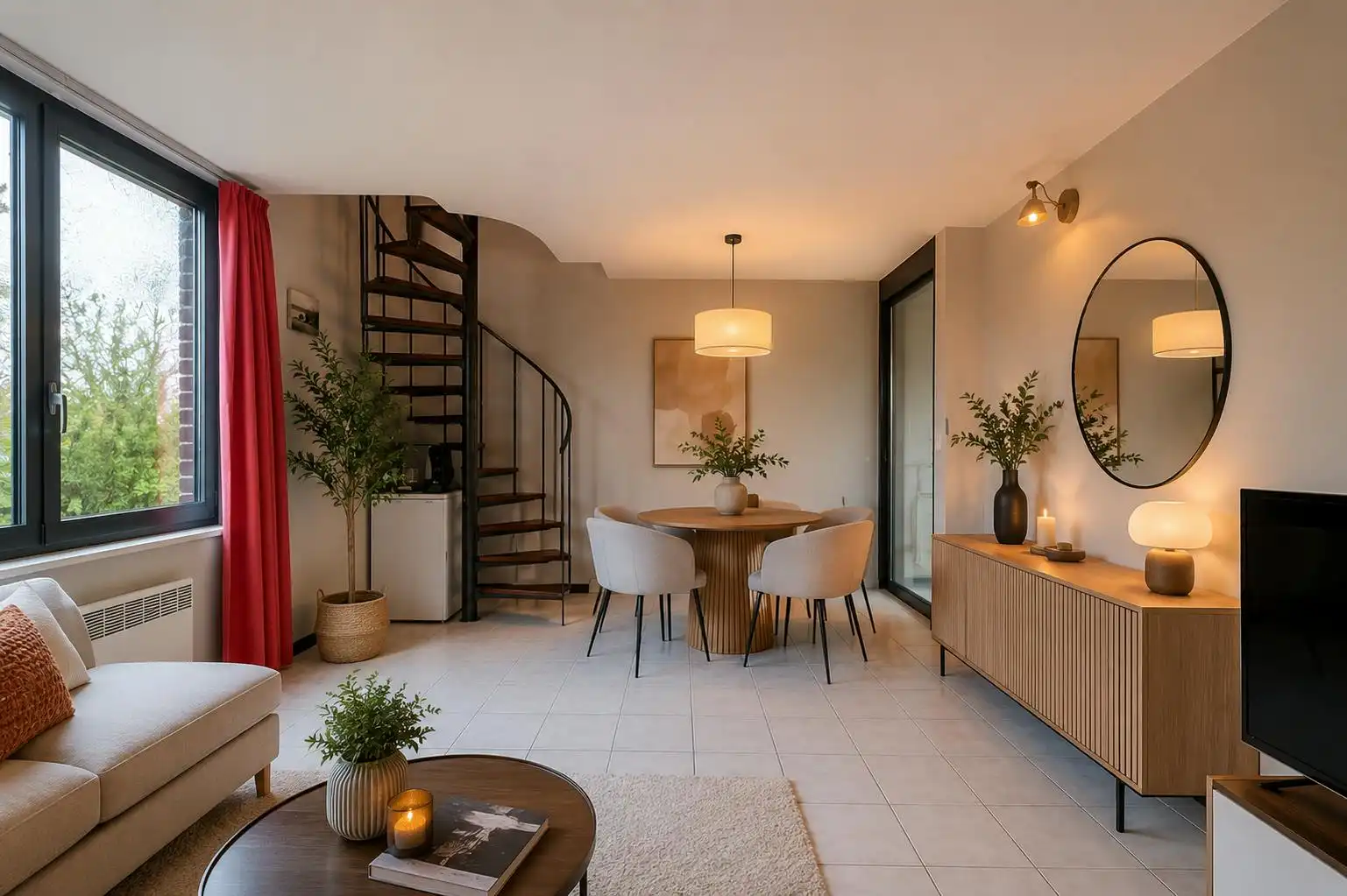 Lichtrijk appartement met één slaapkamer en slaaphoek foto 3