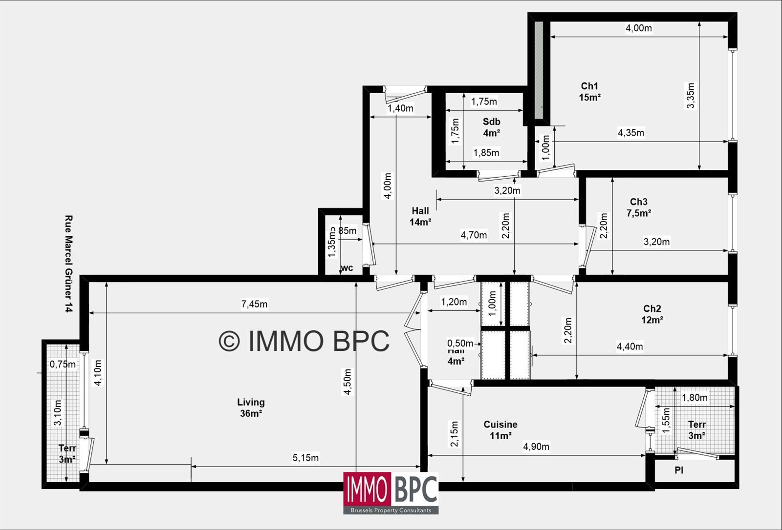 APPARTEMENT MET 3 SLAAPKAMERS, TERRAS EN  MOGELIJKHEID TOT AANKOOP GARAGE  foto 4
