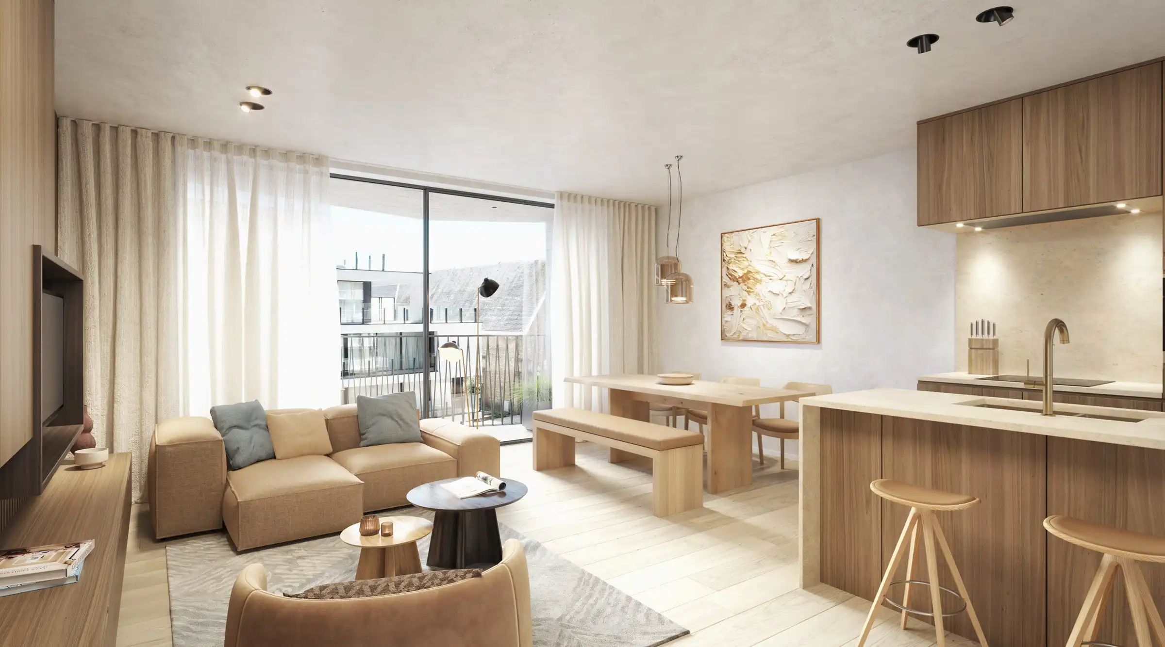 Res. DUNAS: 5 zongerichte luxe appartementen op een boogscheut van de zeedijk Oostduinkerke! foto {{pictureIndex}}