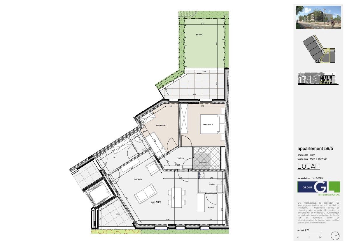Nieuwbouwapp. met 2 slpks, terras en tuintje foto 10