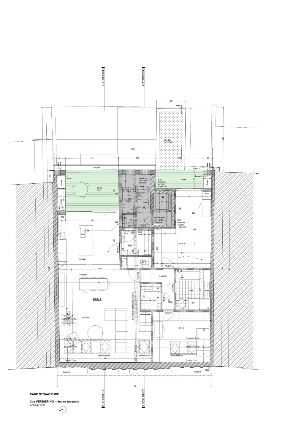 Prachtige penthouse met 2 terrassen in kleinschalige en kwalitatieve ontwikkeling van 5 ruime luxeappartementen en 2 ruime tuinwoningen. foto 4