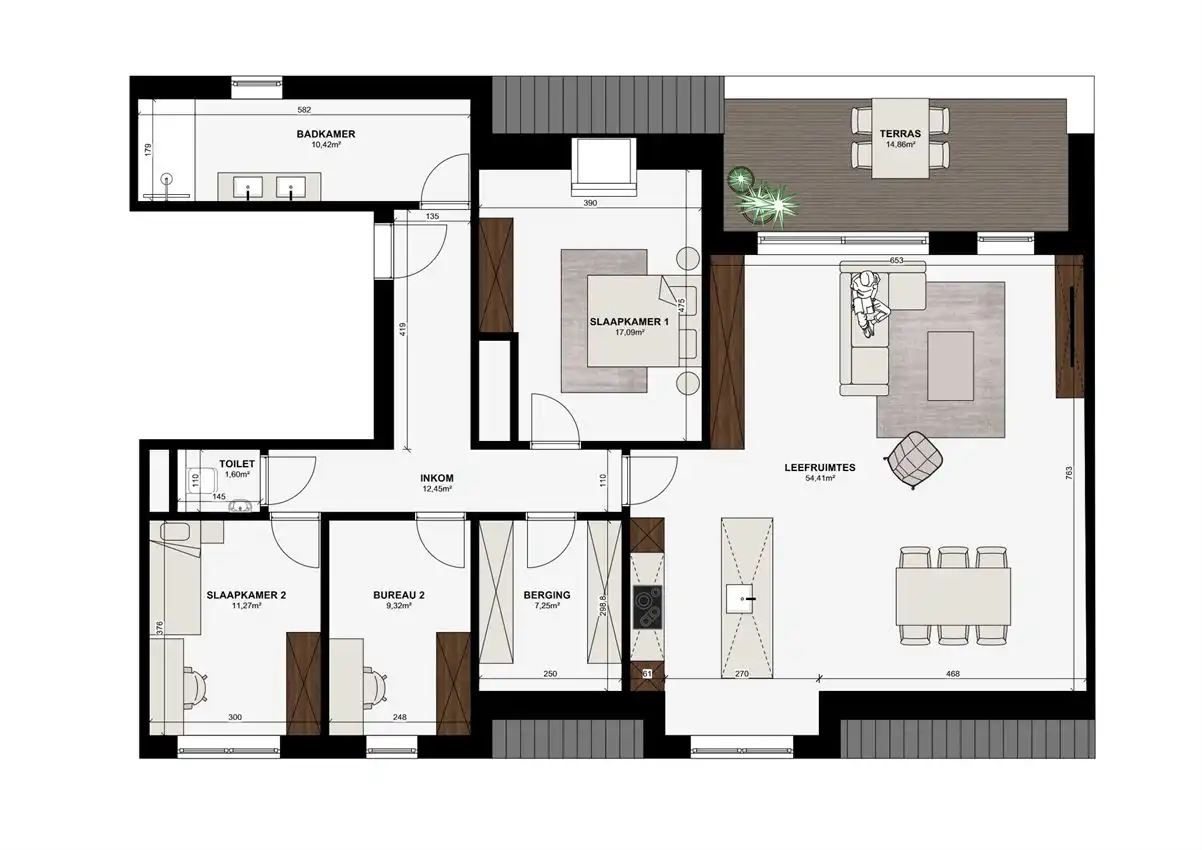 Villa-appartement nabij station en 3slk foto 4