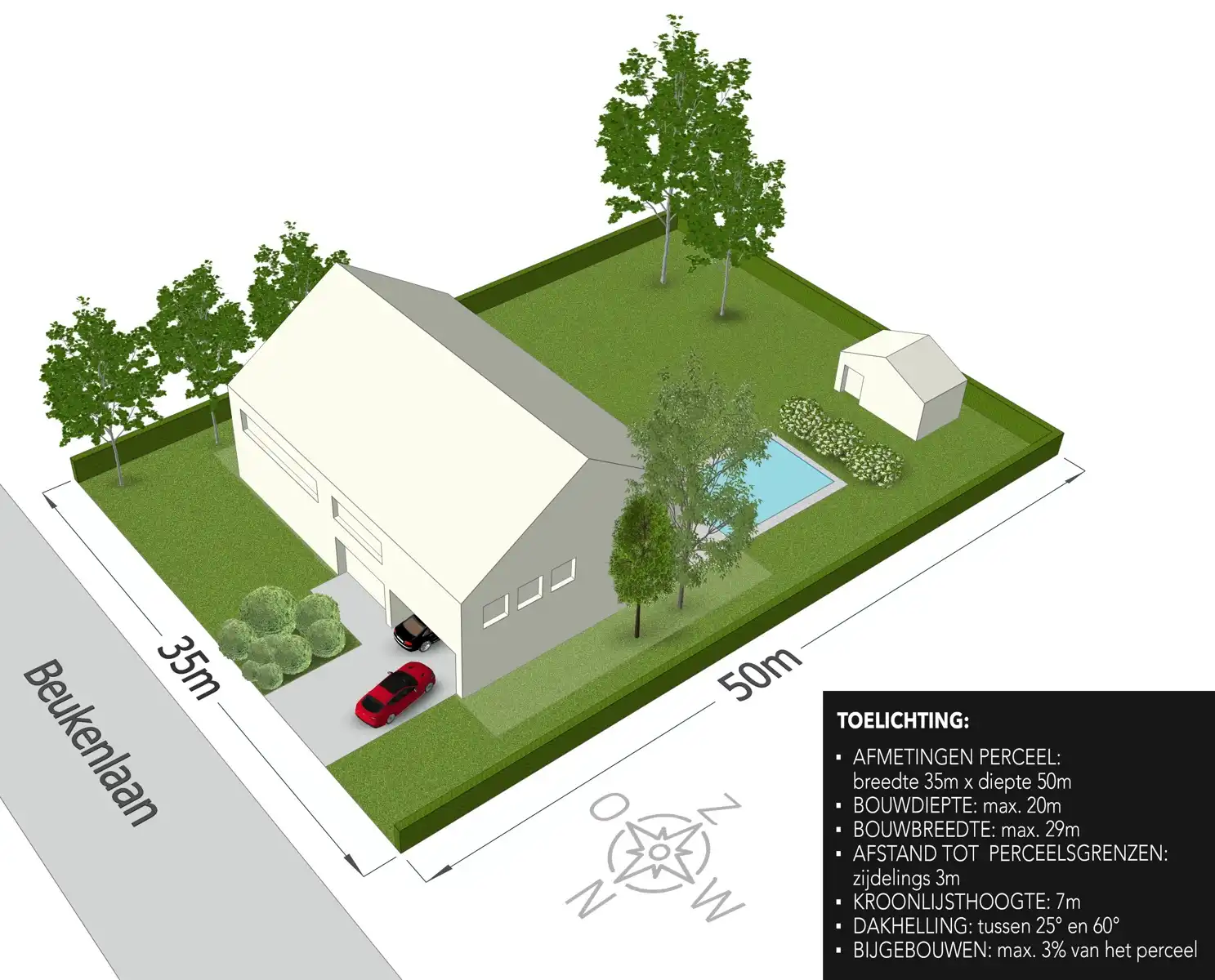 Fraaie Zuid-georienteerde bouwgrond in villawijk "De Lint"  foto {{pictureIndex}}