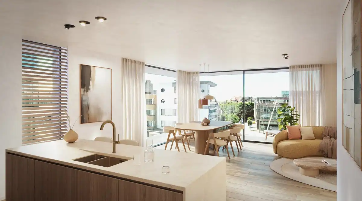 Exclusief appartement met twee slaapkamers te koop foto 2