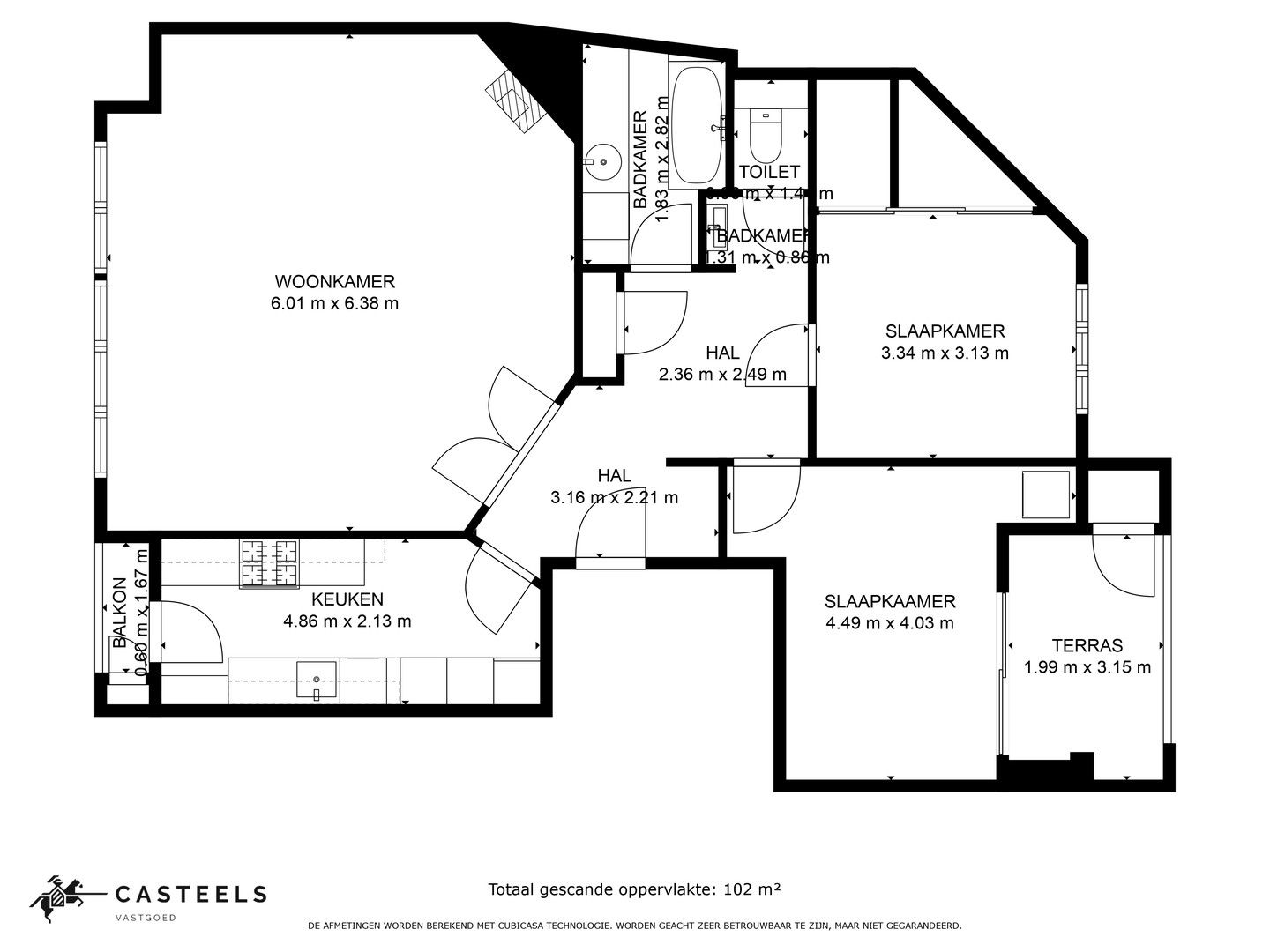 Stijlvol appartement met terras in Gent te koop foto 20