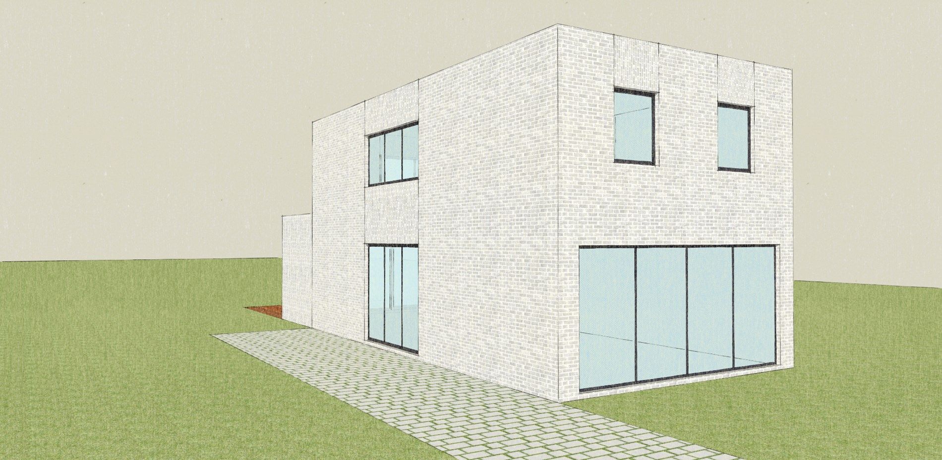 Nog te bouwen moderne, open bebouwing foto {{pictureIndex}}