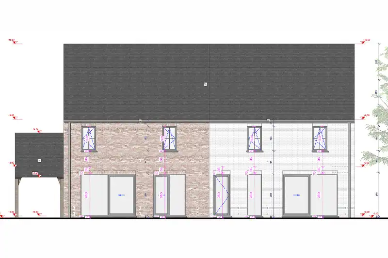 Moderne halfopen nieuwbouwwoning met 4 slaapkamers en 2 badkamers met carport foto 5