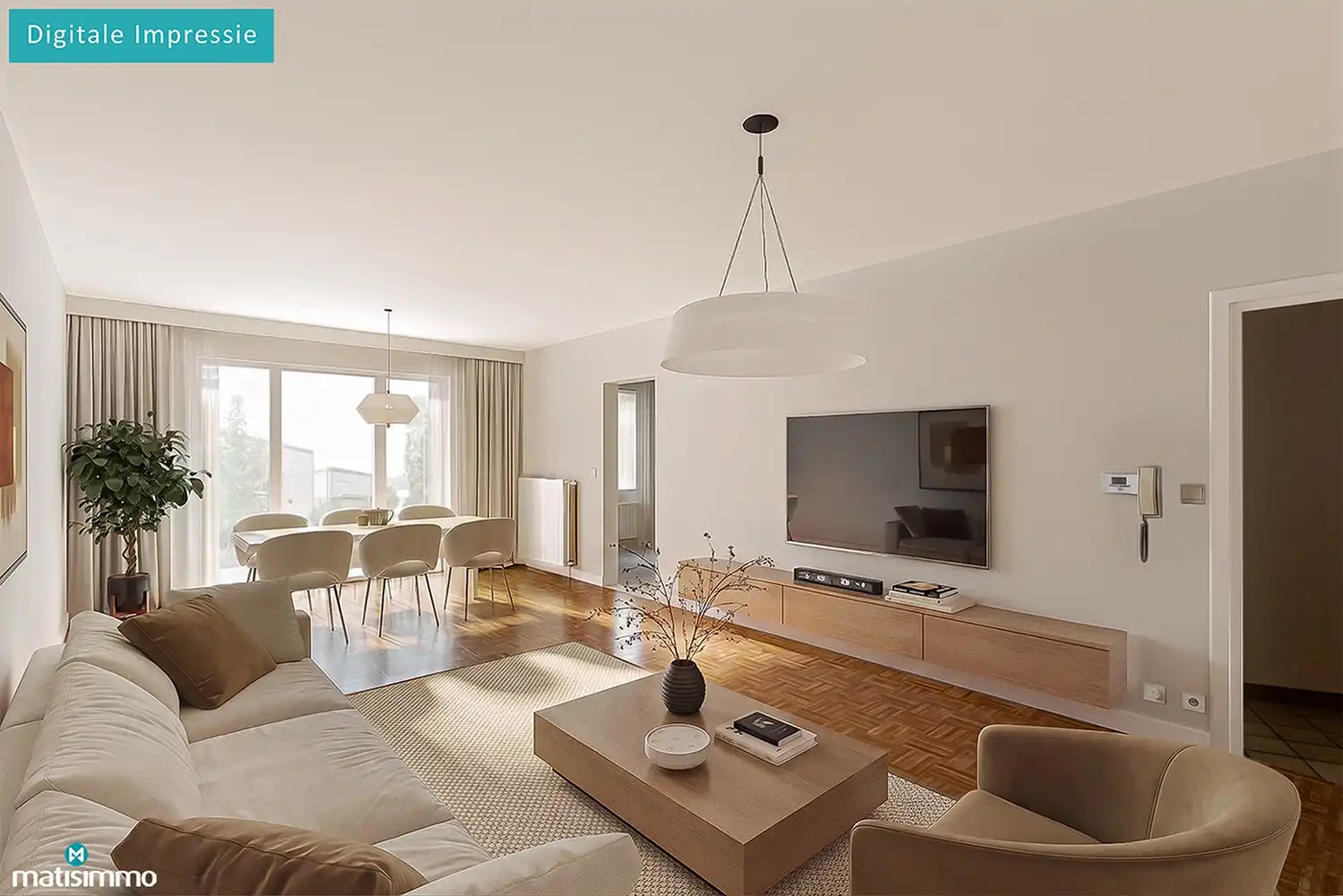 RUIM APPARTEMENT MET 3 SLAAPKAMERS, BALKON, KELDERBERGING EN GARAGEBOX IN BEVERST foto 2