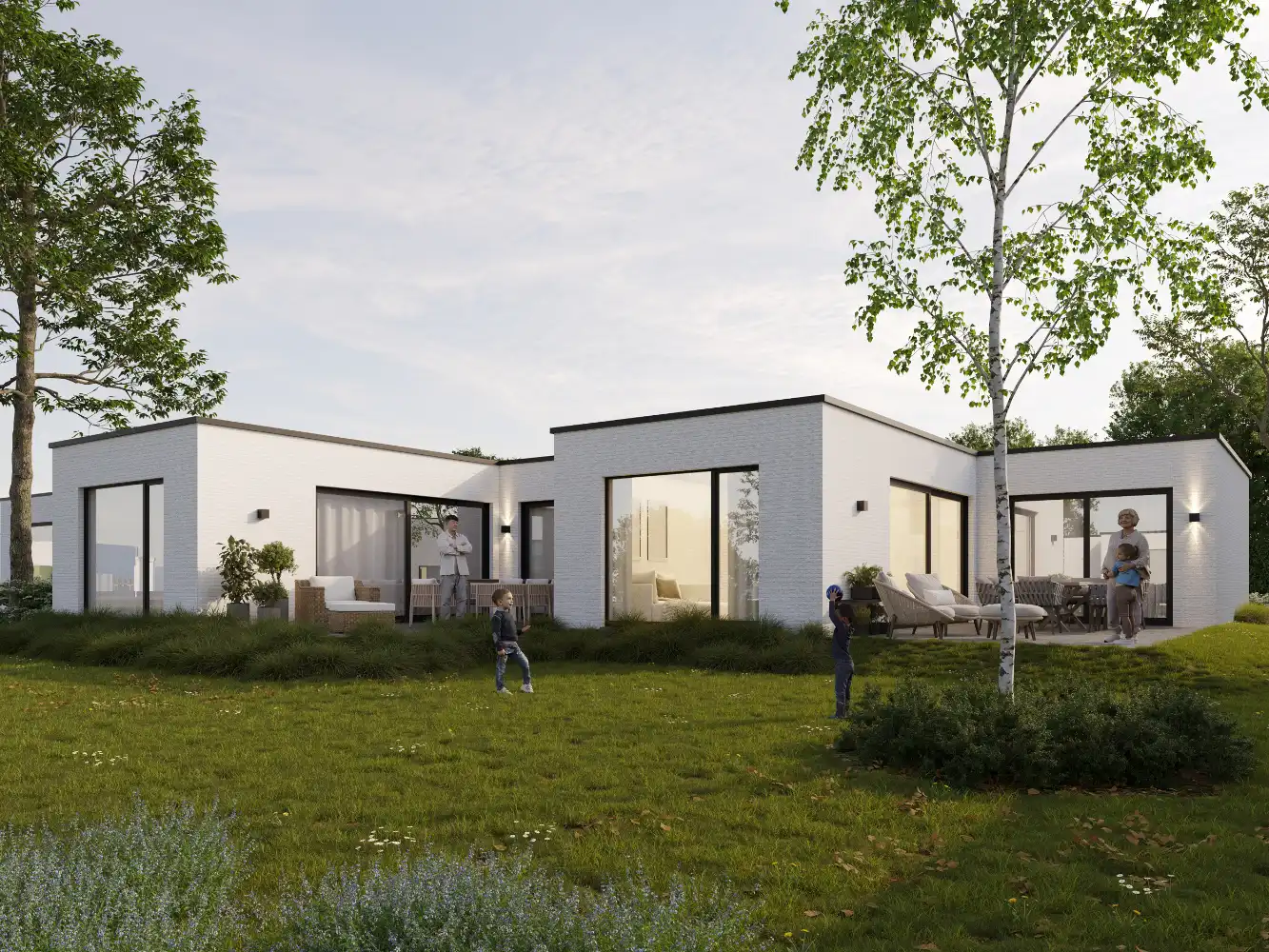 Nieuwbouwproject met vakantiewoningen en appartementen in een groene omgeving. foto 23