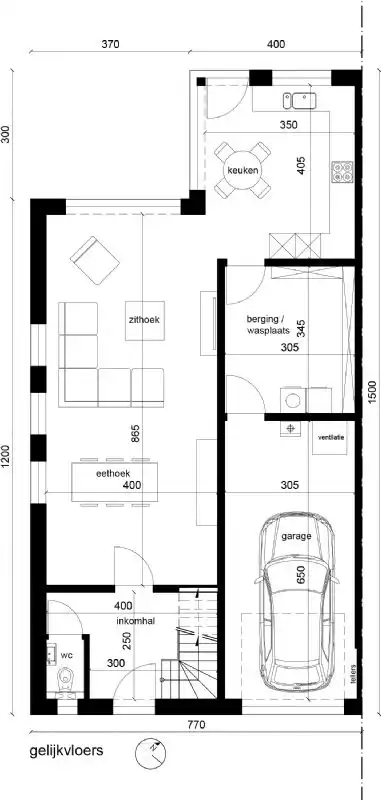 Nieuw te bouwen halfopen woning te Lede. foto 3