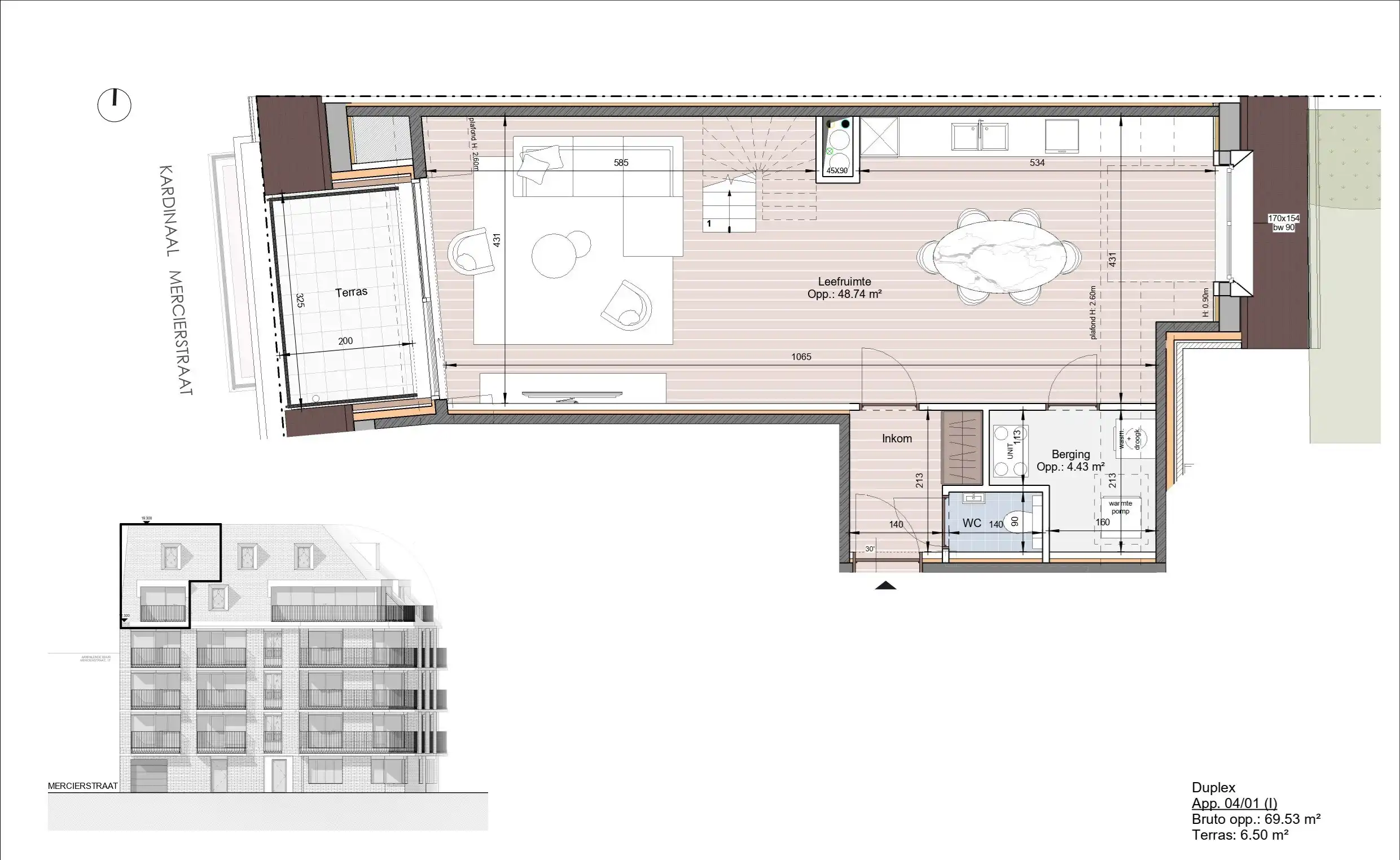 Groot duplex appartement gelegen in Res. Antoine foto 5