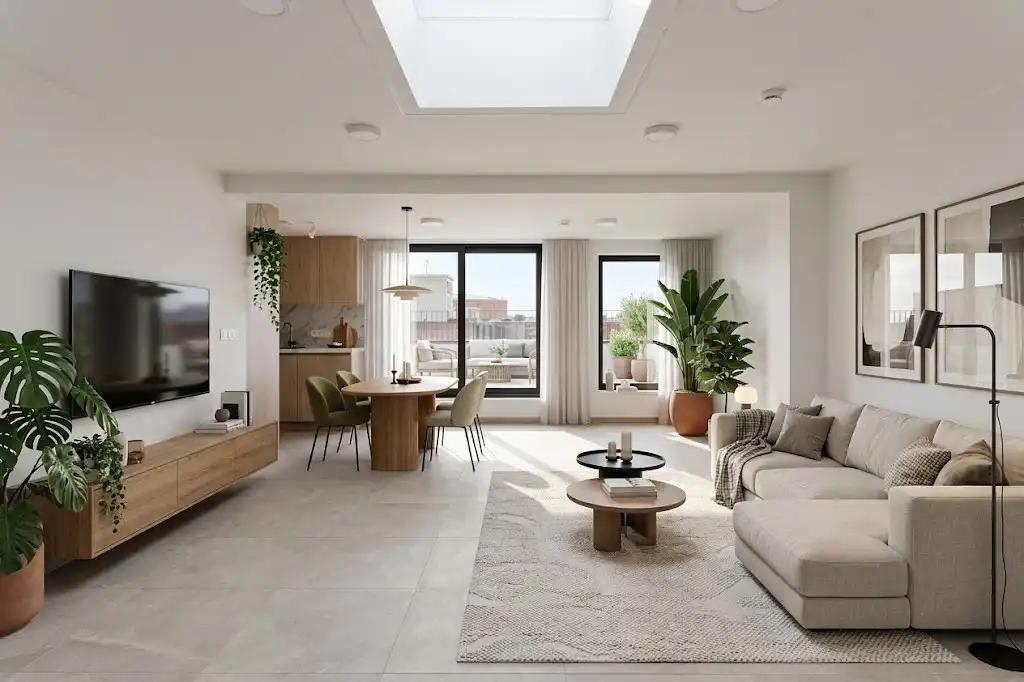Exclusief VERNIEUWD en karaktervol luxe-appartement (132 m²) met ruim terras en lichtkoepel in het winkelhart van Aalst foto 3