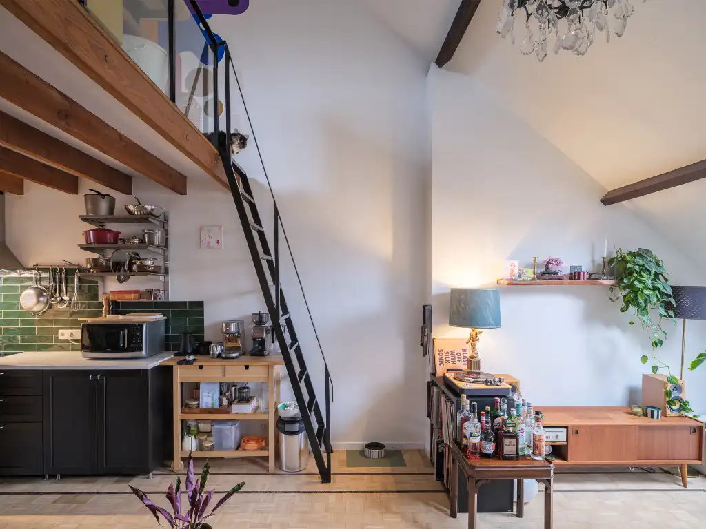 Lichtrijke duplexstudio met authentiek karakter nabij het Zuidpark foto 4