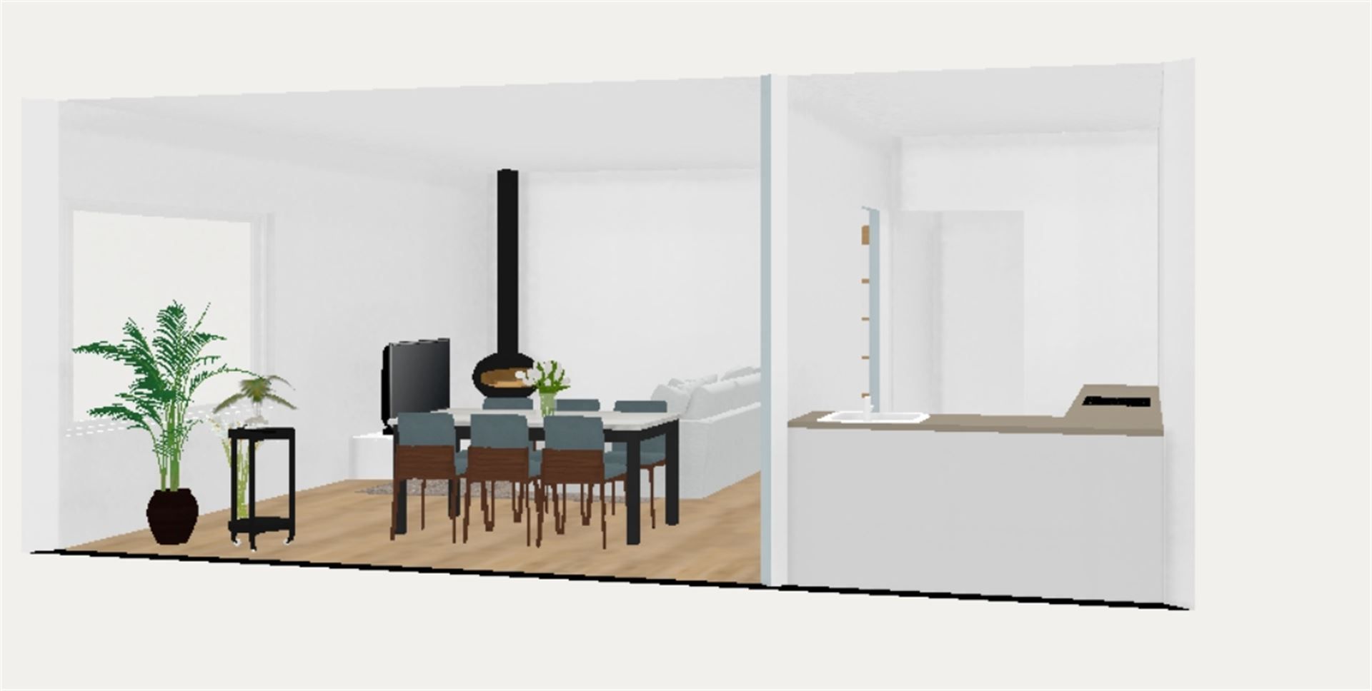 Gelijkvloers app met 2 slpk, terras en garage (€ 25.000) foto 4