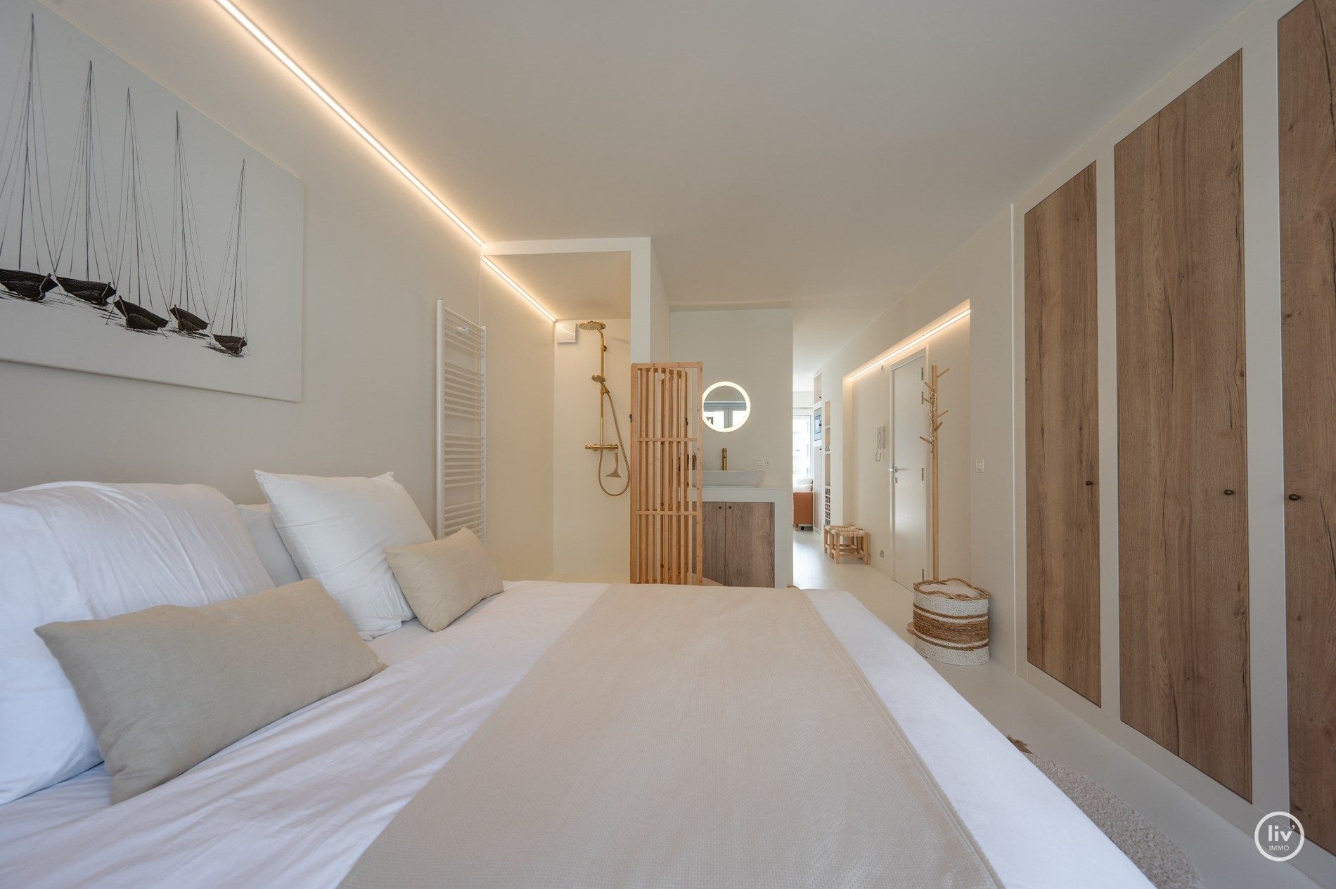 Gerenoveerd ibiza stijl appartement met 1 slaapkamer centraal gelegen op de Zoutelaan te Knokke.  foto 9