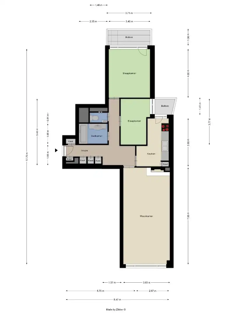 Appartement met 2 slaapkamers, 2 terrassen, een garagebox en private kelderberging in Leuven! - EPC 234 kWh/m² - bewoonbare opp. 80 m² foto 21