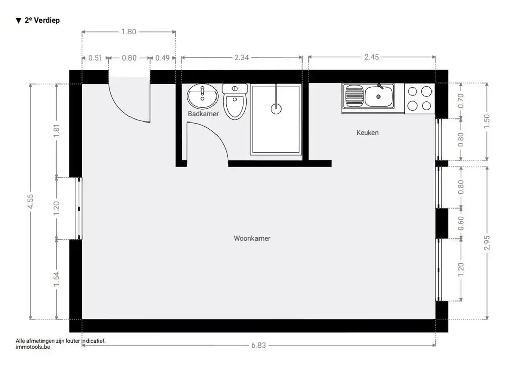 Gezellige studio met veel lichtinval op centrale locatie foto 7