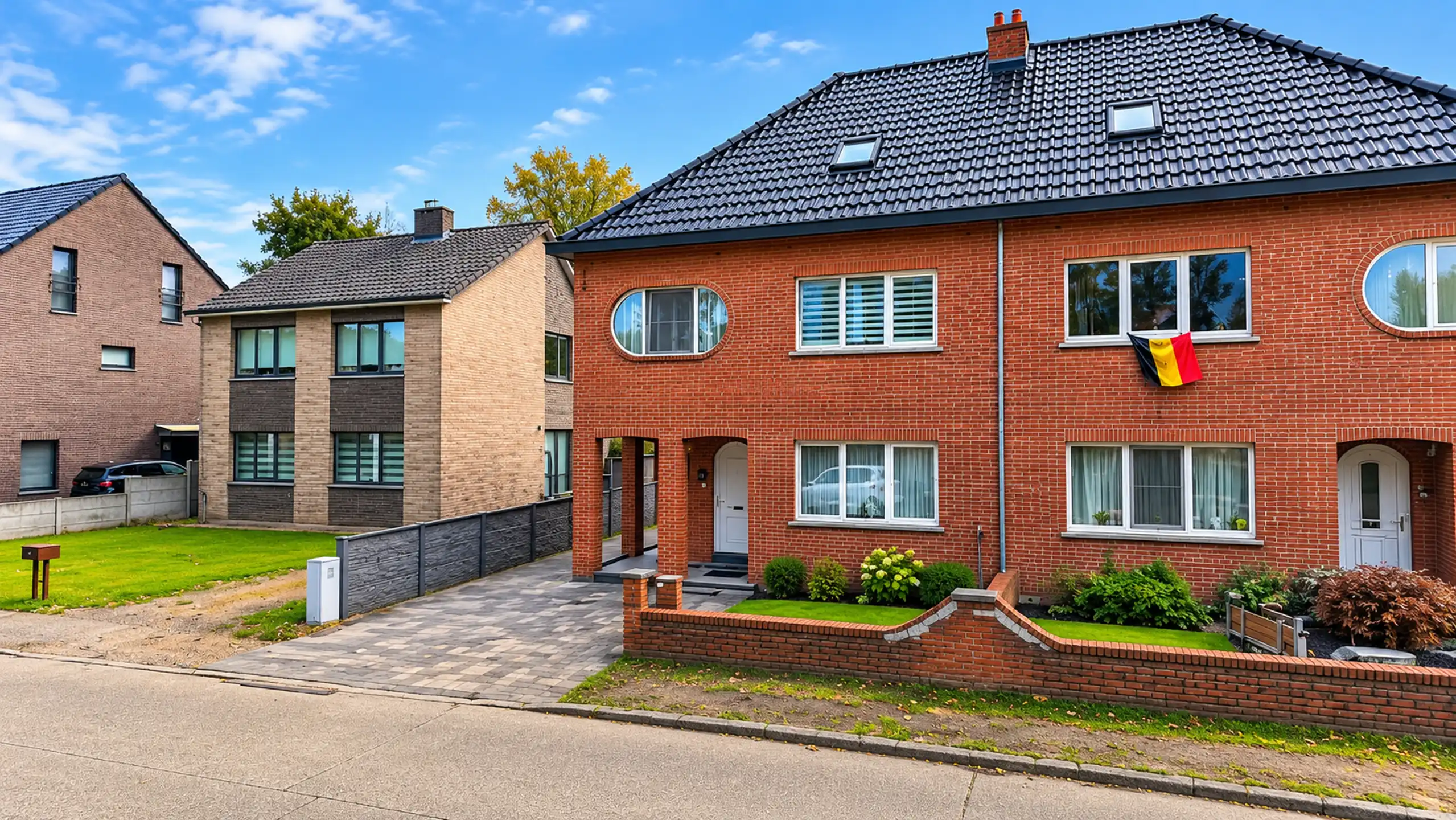 Instapklare halfopen bebouwing met zonnige tuin en garagebox foto 37