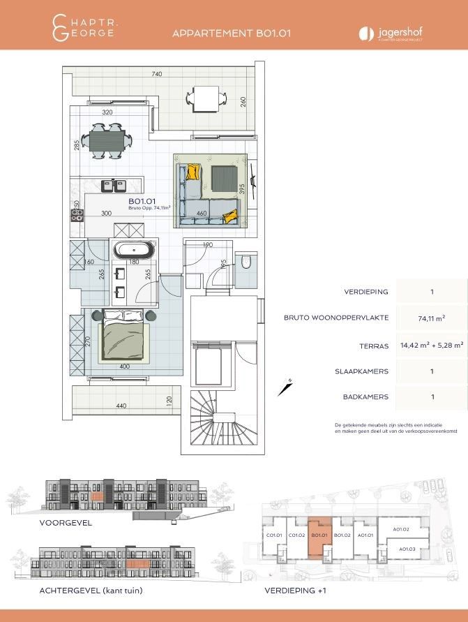 Mooi nieuwbouwappartement met terrassen voor- en achteraan foto 9
