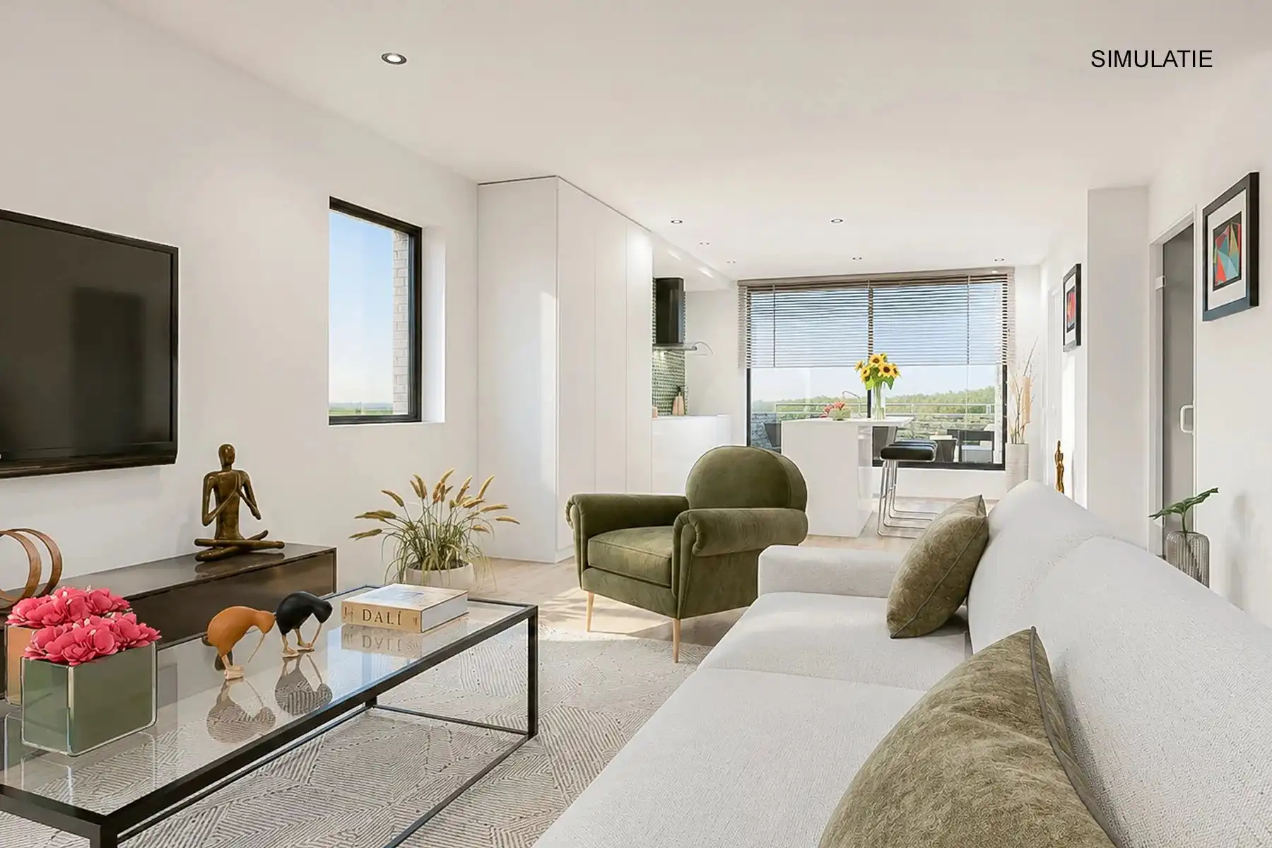 Nieuwbouwappartement (1st + 2de verd.) met 3 slaapkamers en mooie terrassen. foto 5