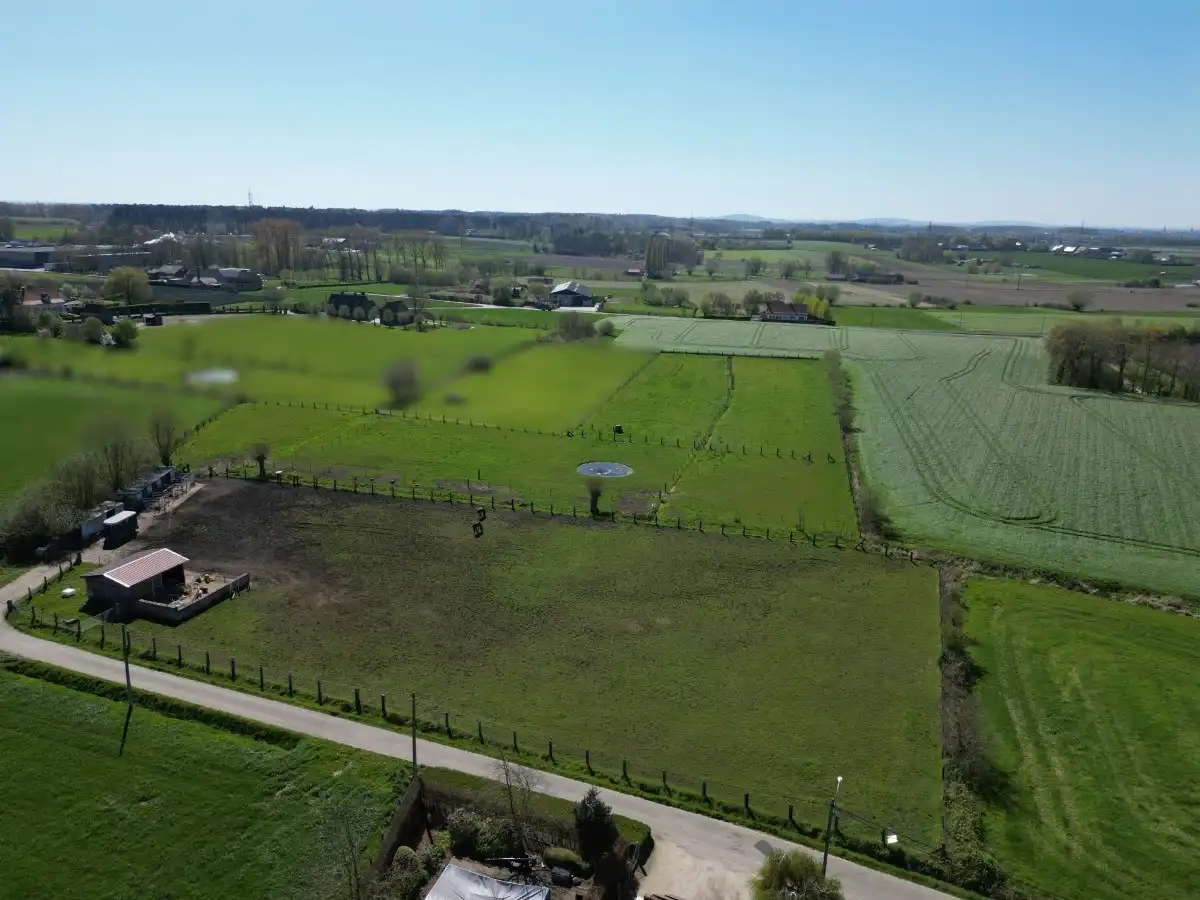 Zonnebeke - Uitgestrekt weiland met vergunde stal en praktische toegang foto 2