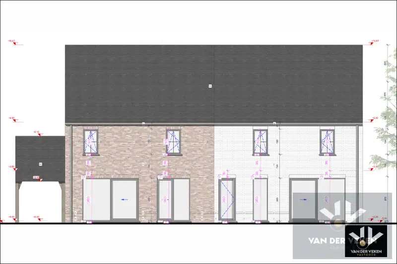 Moderne halfopen nieuwbouwwoning met 4 slaapkamers en 2 badkamers met carport foto 5