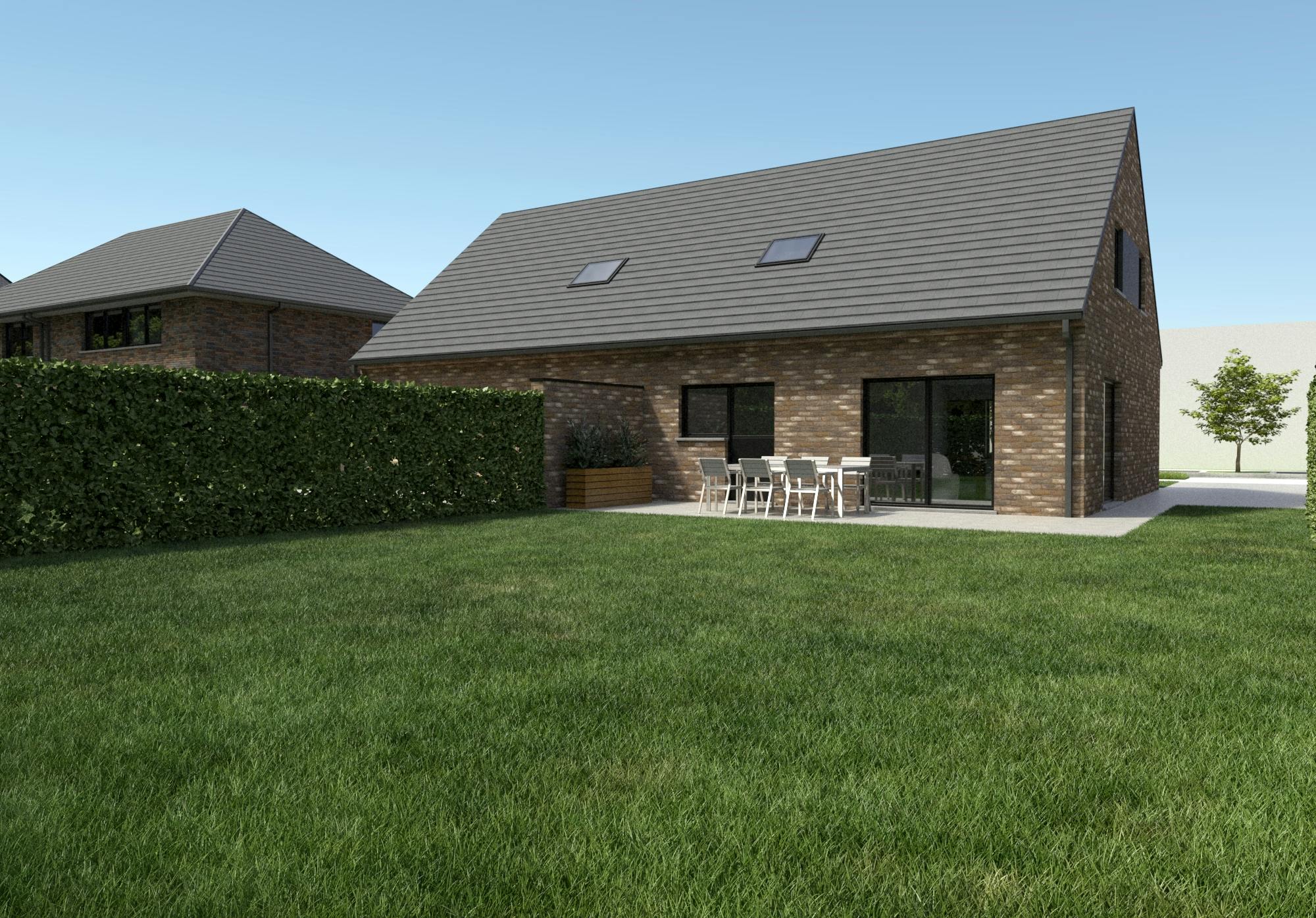 Halfopen nieuwbouwwoningen in centrum Kaprijke foto 2