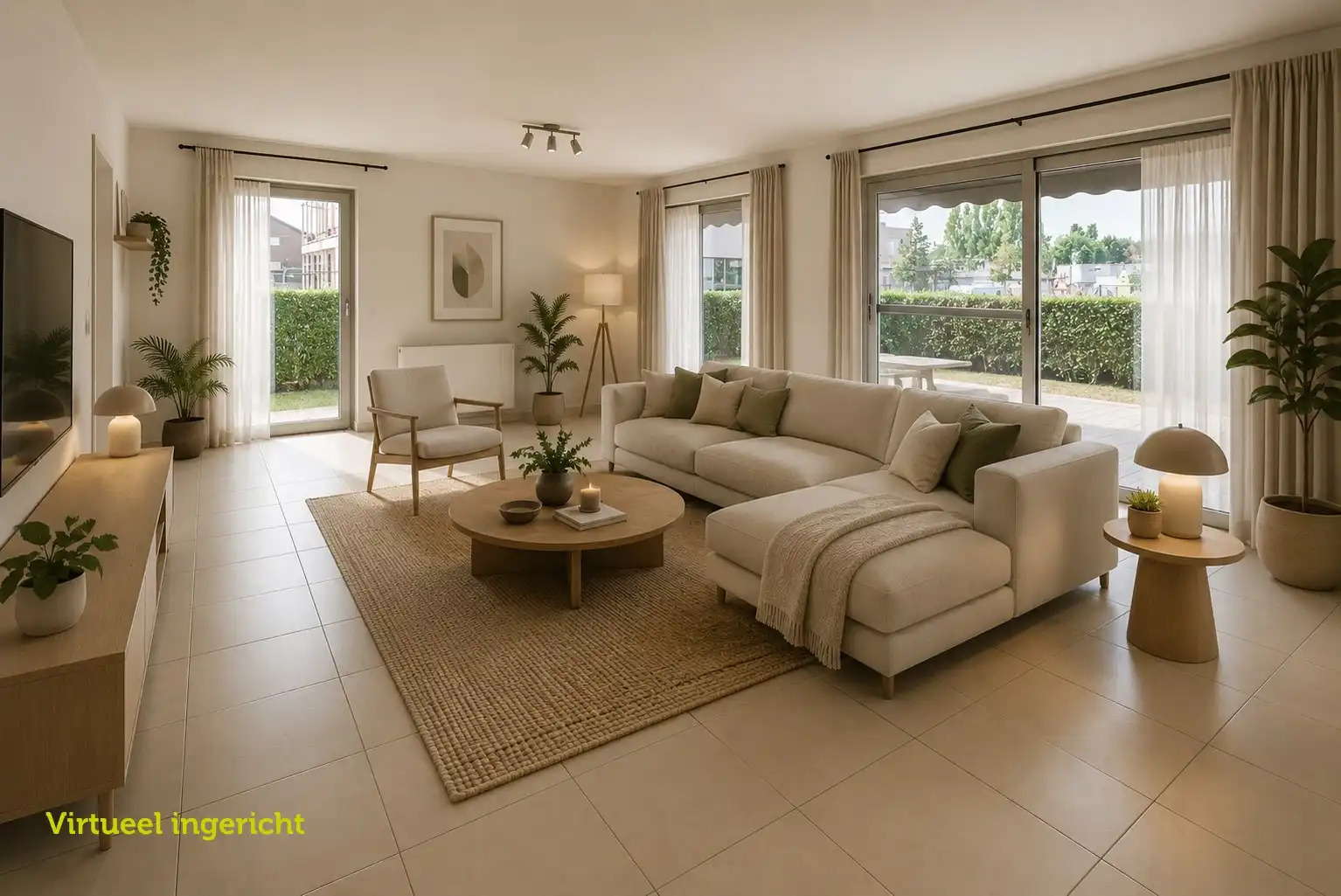 Ruim gelijkvloers appartement met 2 slpk en zonnige tuin/terras foto 3