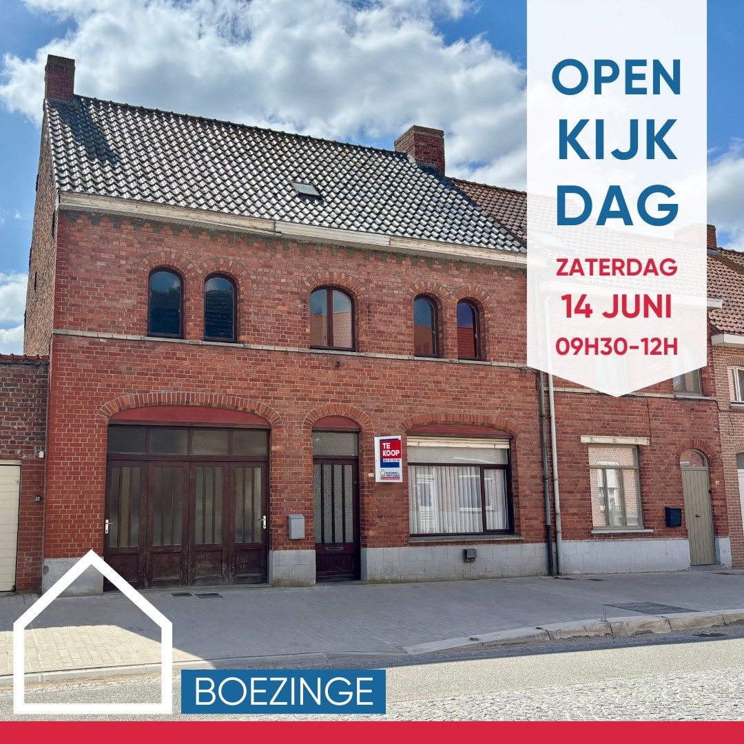 Hoofdfoto van de publicatie: Ruime te renoveren rijwoning met 4 slaapkamer en garage te Boezinge.