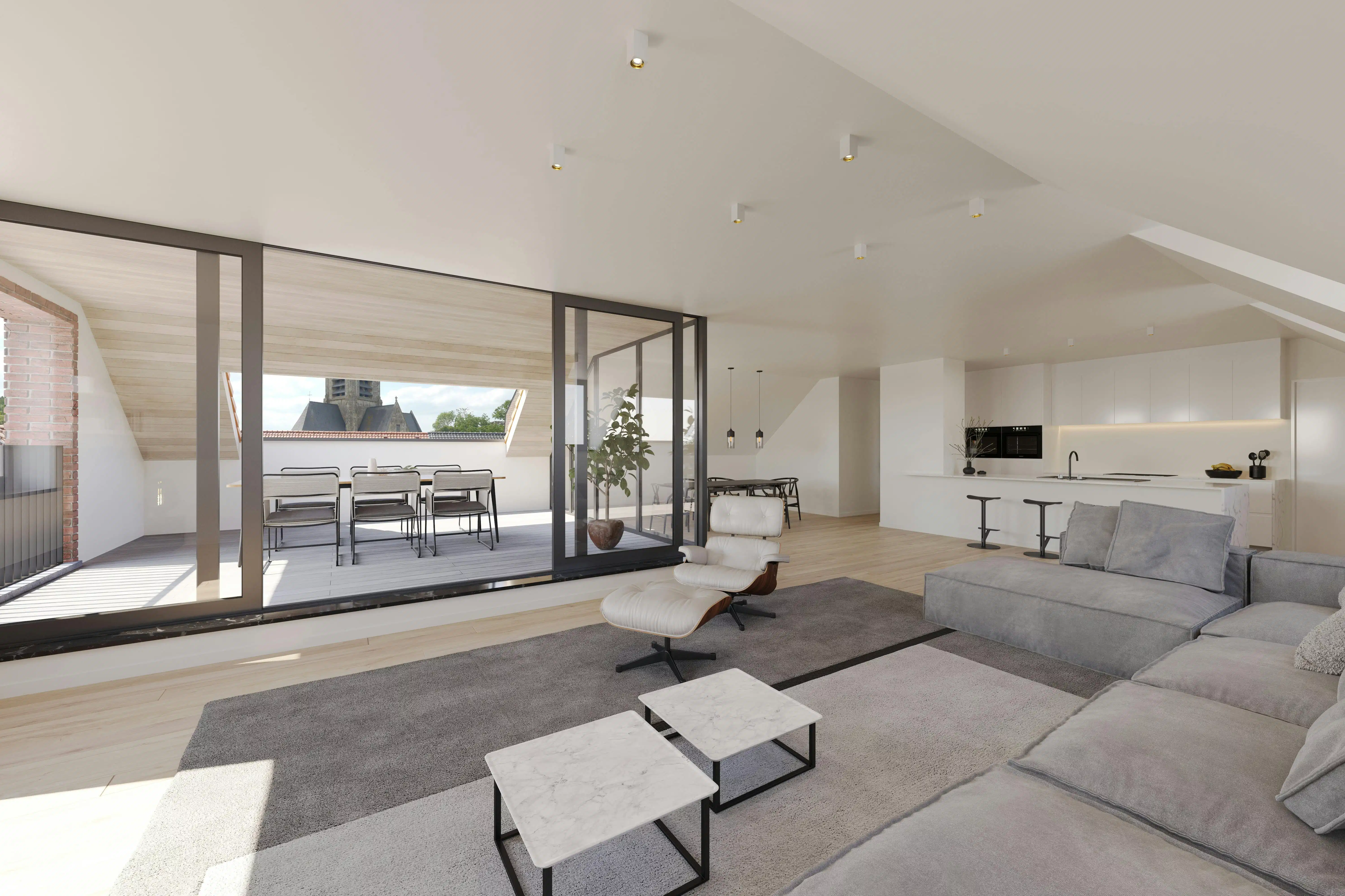 Unieke casco loft (237 m²) met terras in St-Martens-Bodegem foto 5