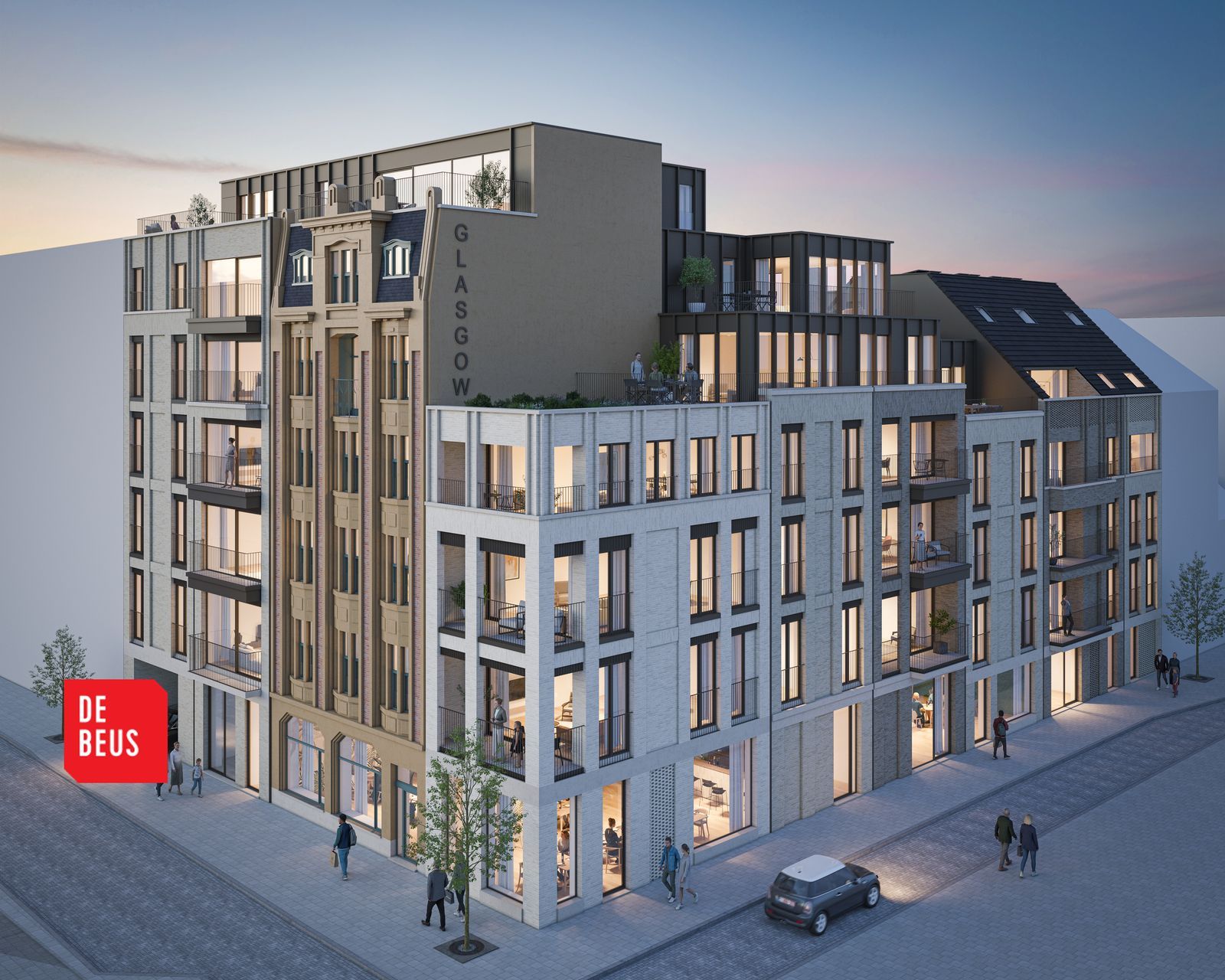Prachtige nieuwe luxe-appartementen met mooie terrassen en groene binnentuin, op een boogscheut van zee foto {{pictureIndex}}