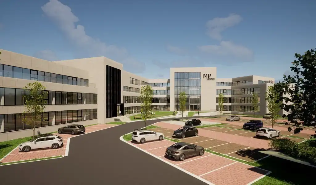 Stijlvolle kantoren te huur in duurzaam renovatieproject The Curve aan E40 in Drongen foto {{pictureIndex}}