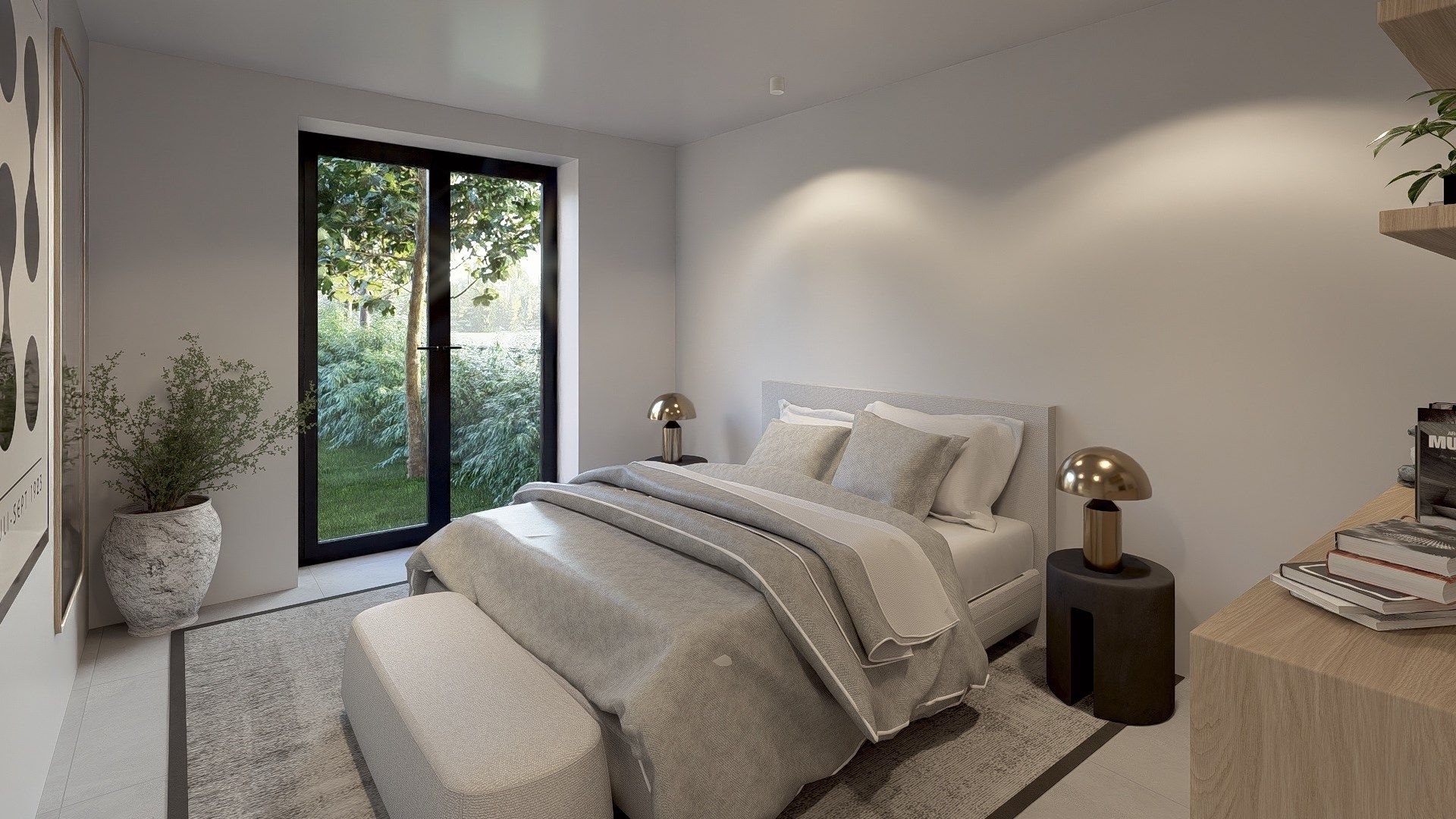 Comfortabel gelijkvloersappartement met 1 slaapkamer + dressing en ruime privé tuin foto 6