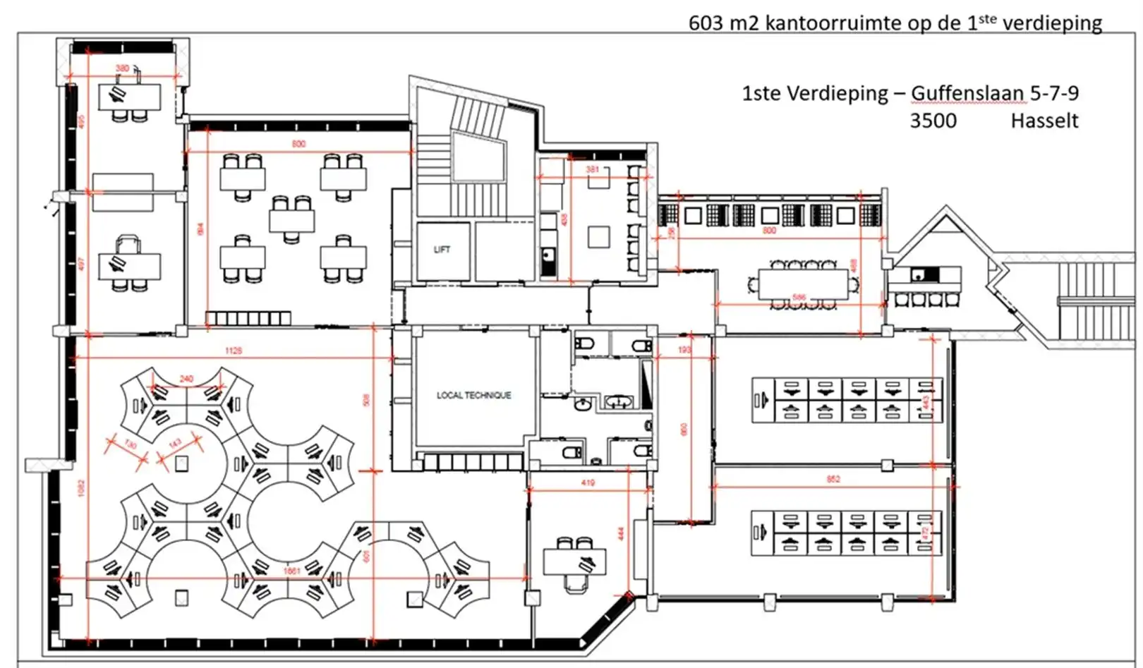 Kantoor te huur vanaf 20 m² t.e.m. 603 m², centraal gelegen in Hasselt foto 6
