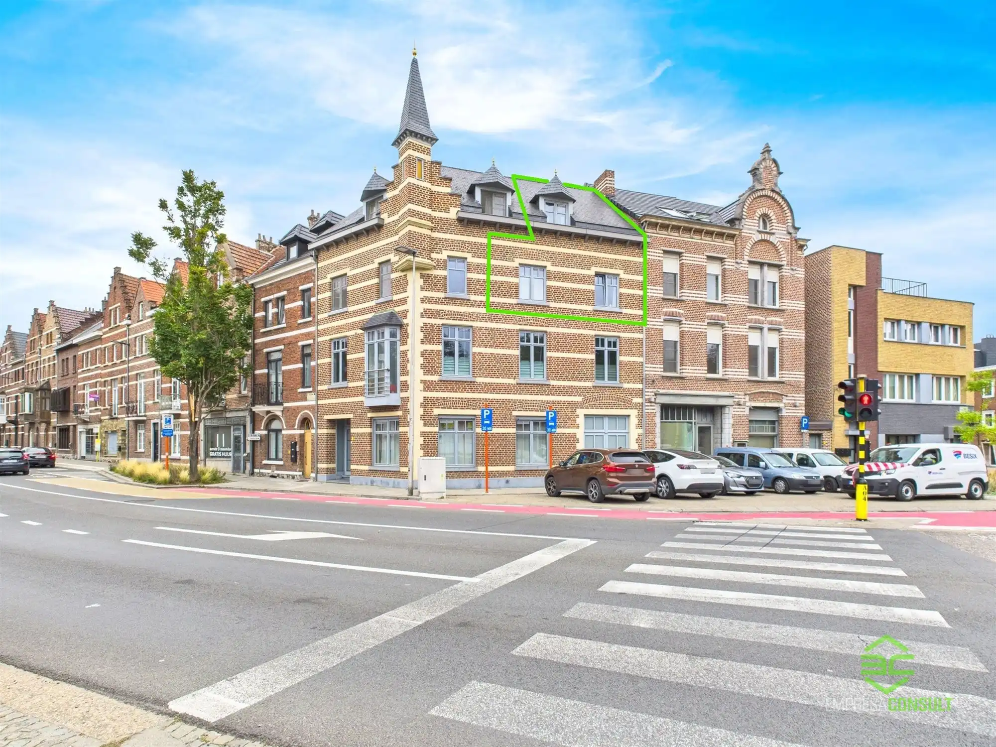 Duplexapp met 2 slpk in het centrum! foto {{pictureIndex}}