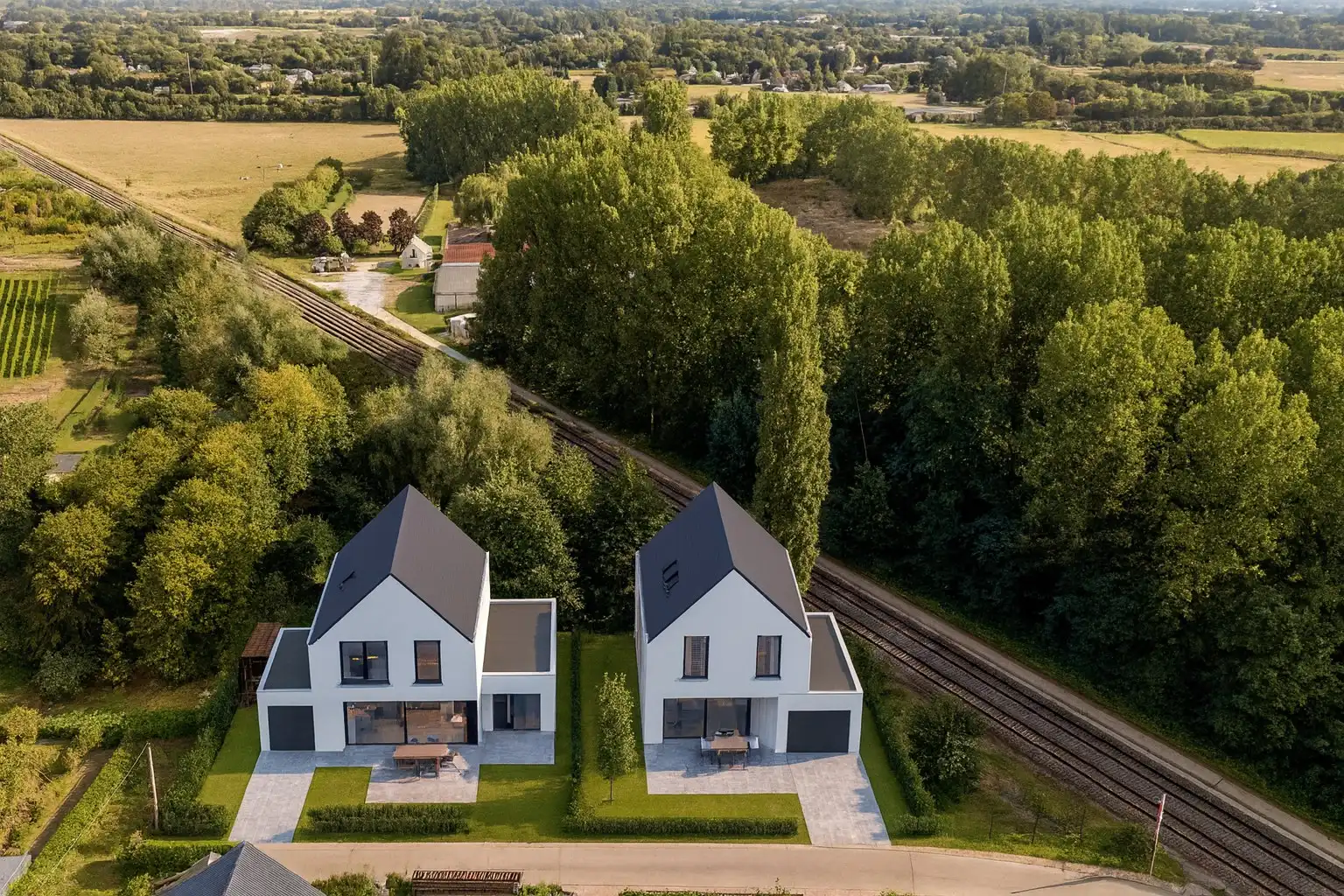 Exclusieve bouwgronden voor open bebouwing in Merelbeke-Melle foto {{pictureIndex}}