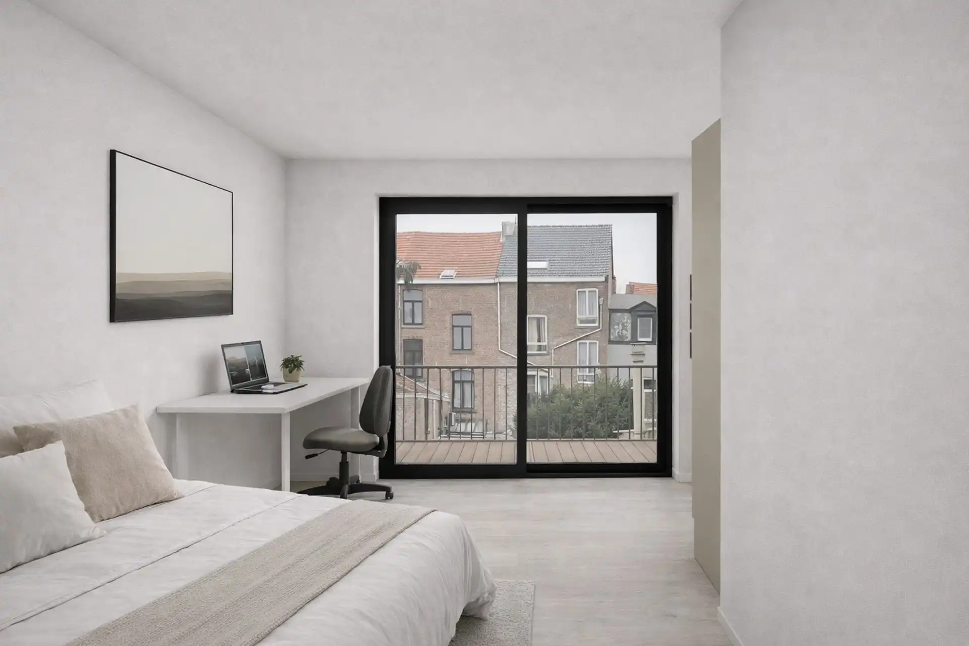 Uiterst ruime kamer eigen sanitair met riant terras foto 2