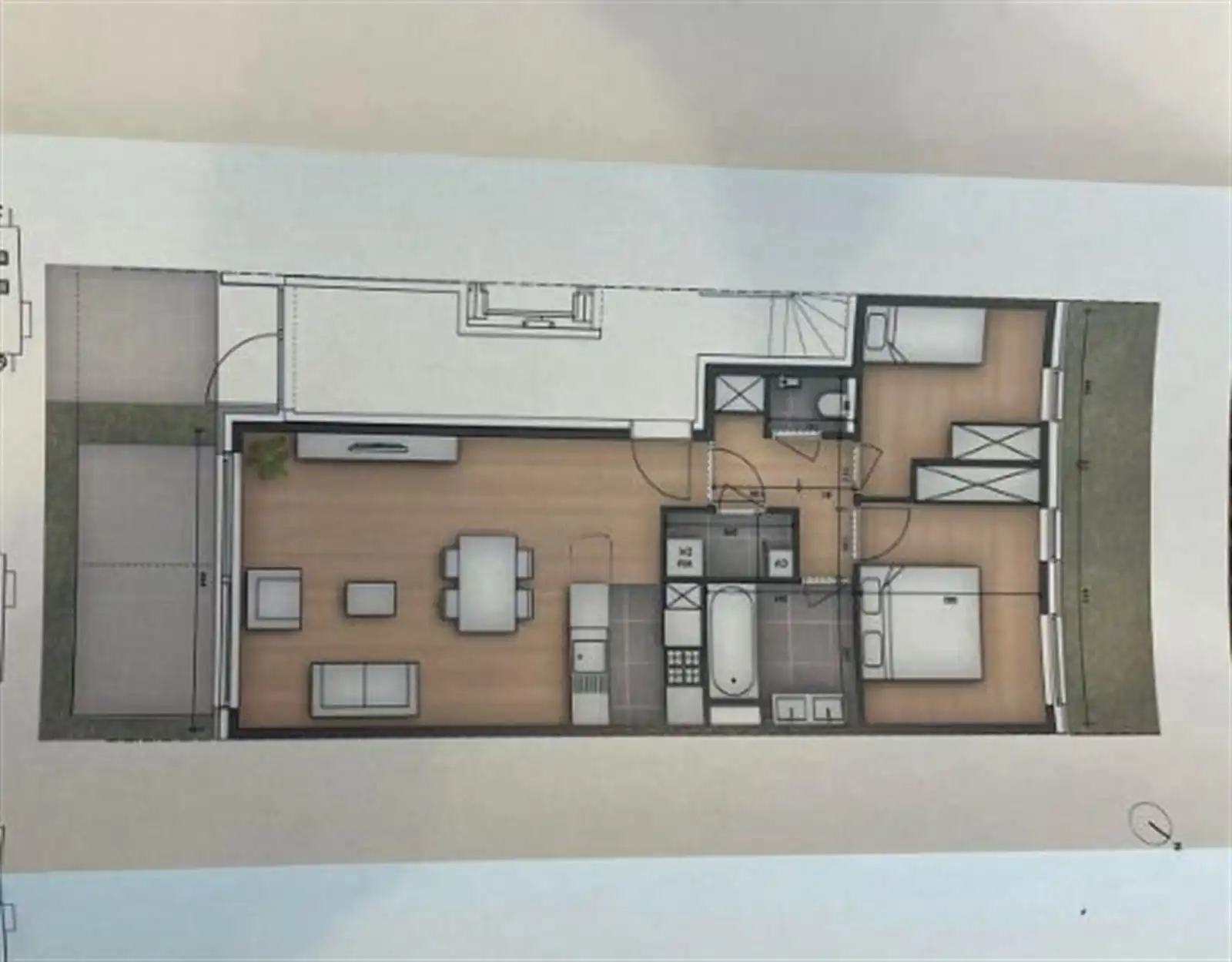 Gelijkvloersappartement met 2 slaapkamers, tuin en staanplaats foto 4