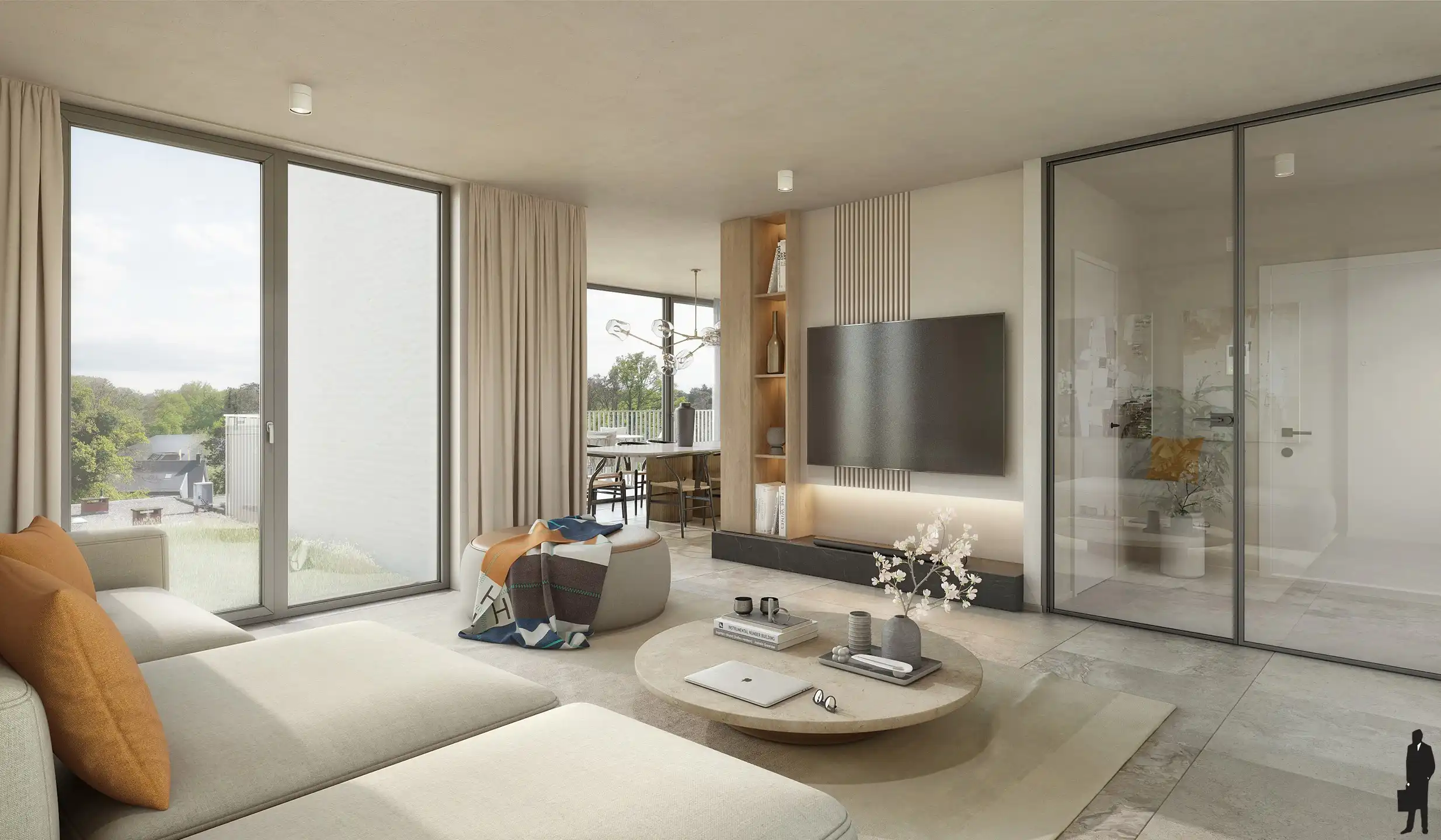 Gelijkvloers appartement ca. 107 m²  met tuin in Parkhof! foto 3