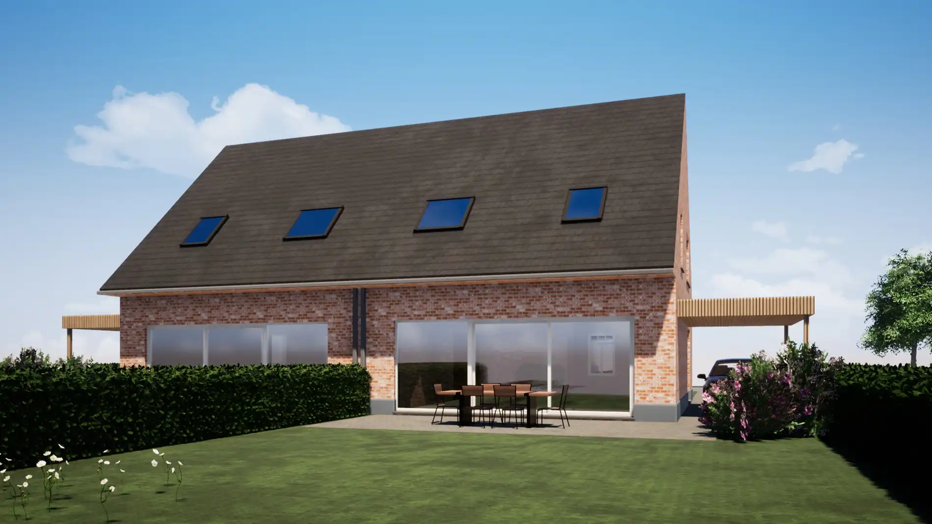 Ruime rustieke nieuwbouwwoningen met landelijk verzicht nabij centrum Eernegem foto 3