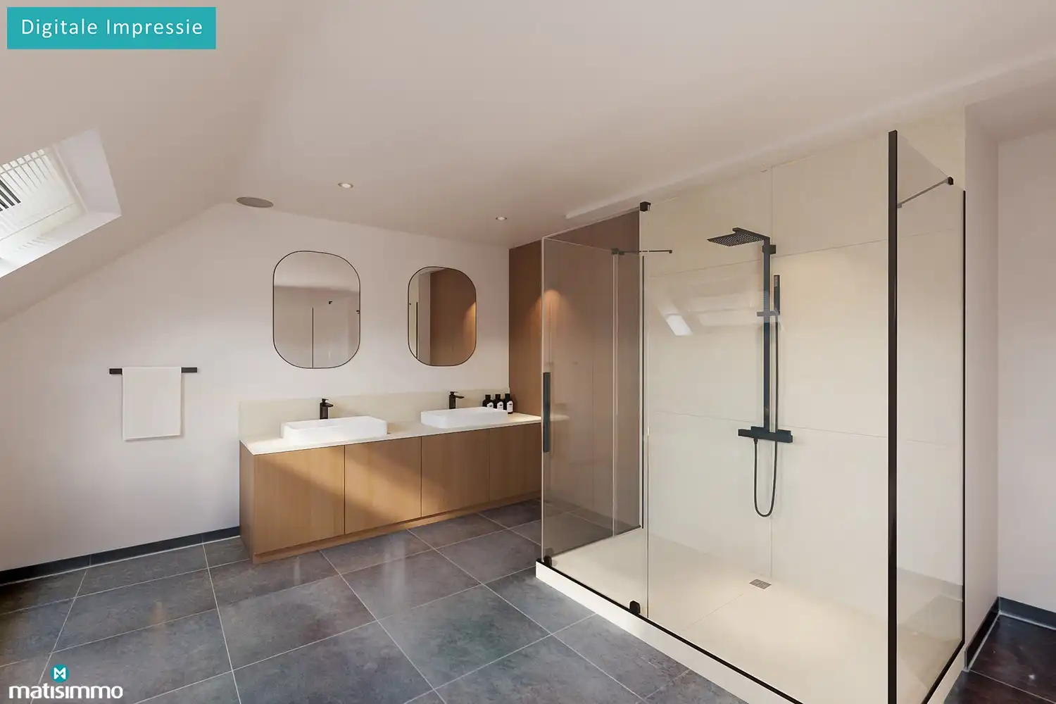 ZEER RUIM EN MODERN DUPLEXAPPARTEMENT (234M²) MET 5 SLAAPKAMERS, 2 BADKAMERS, 2 TERRASSEN, 2 KELDERS, DUBBELE GARAGE (60M²) (+ OPTIONEEL GARAGE) IN HET CENTRUM VAN LANAKEN foto 14