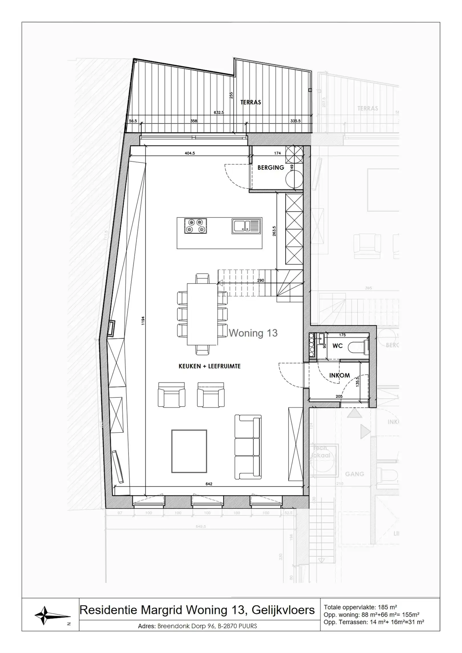 Energiezuinig duplex appartement met 3 SLK & 2 terrassen te Breendonk! foto 17