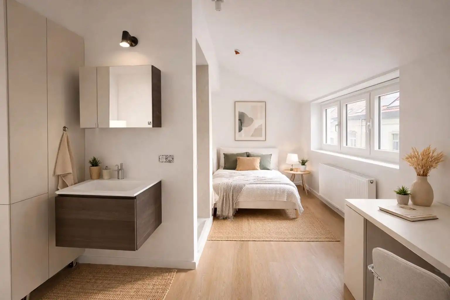 Opbrengsteigendom – volledig vernieuwd – 3 studentenkamers met privébadkamer – Leuven centrum foto 3