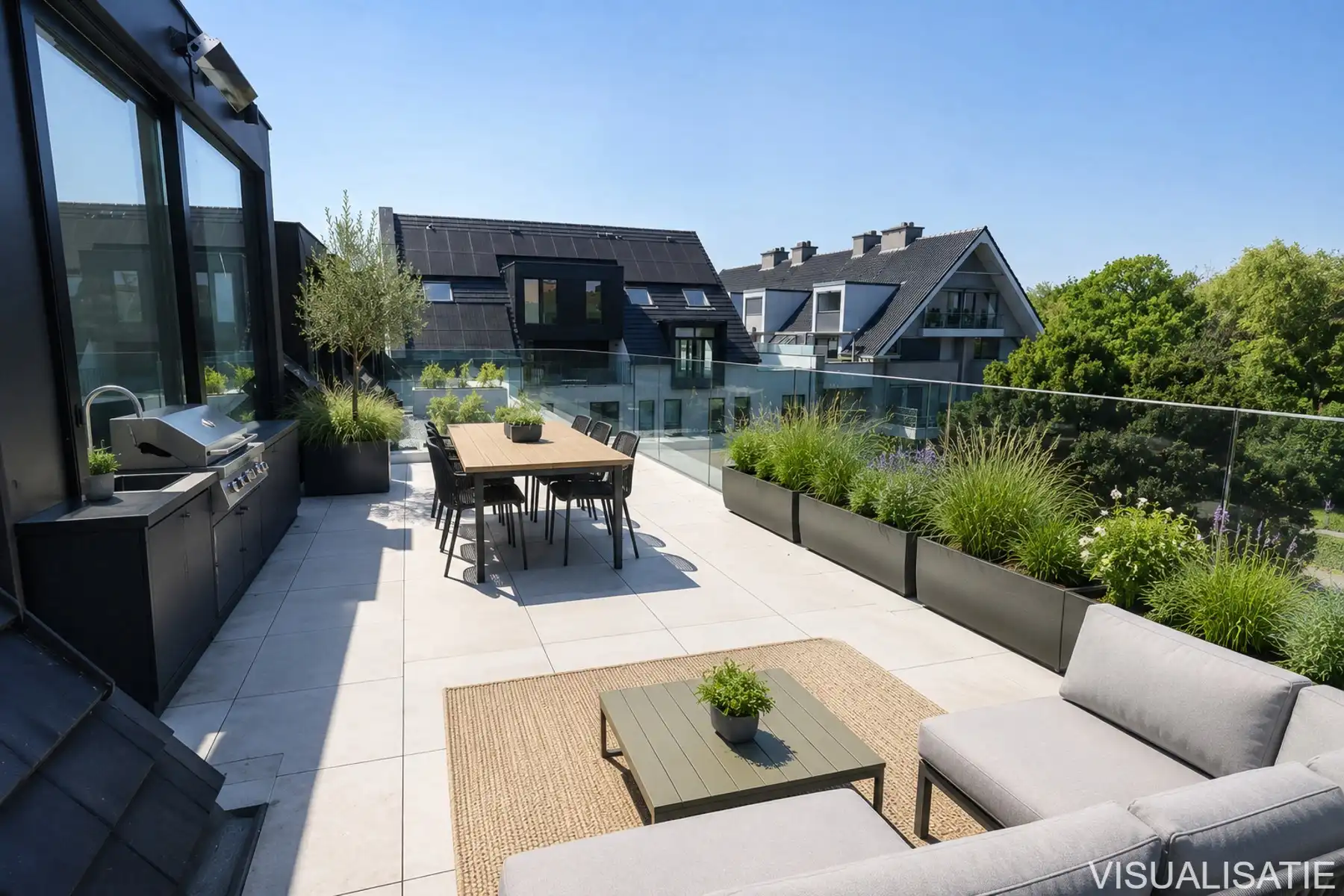 De Tram A3.2 - Penthouse van 139,50m² met 2 slaapkamers en terras met zicht op de Vrijheid. foto 4