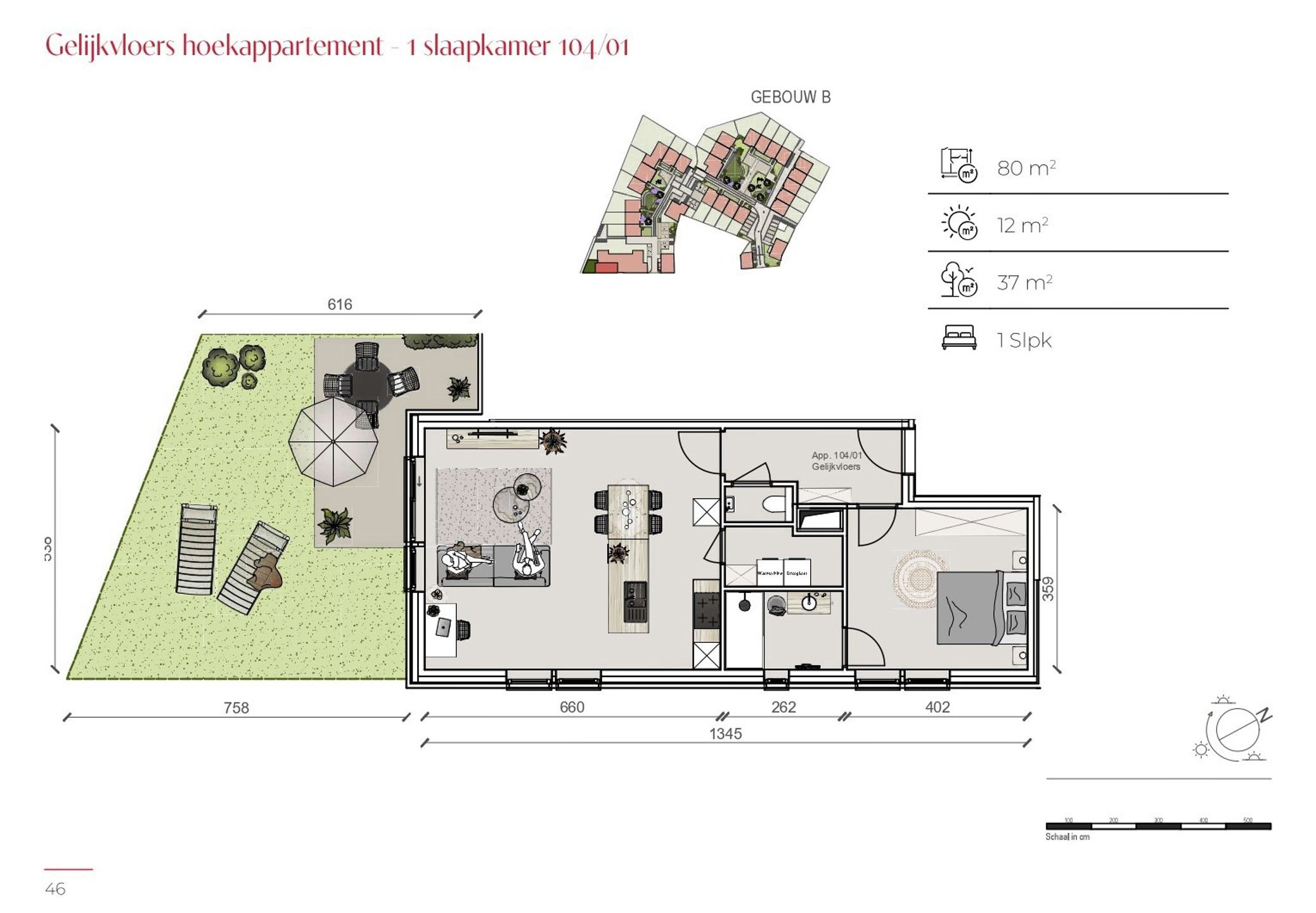 Lichtrijk, energiezuinig nieuwbouw appt met tuin te Oudegem! foto 3